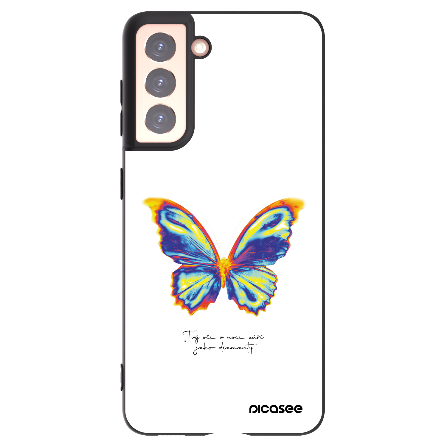 Picasee silikonowe czarne etui na Samsung Galaxy S21 5G G991B - Diamanty White