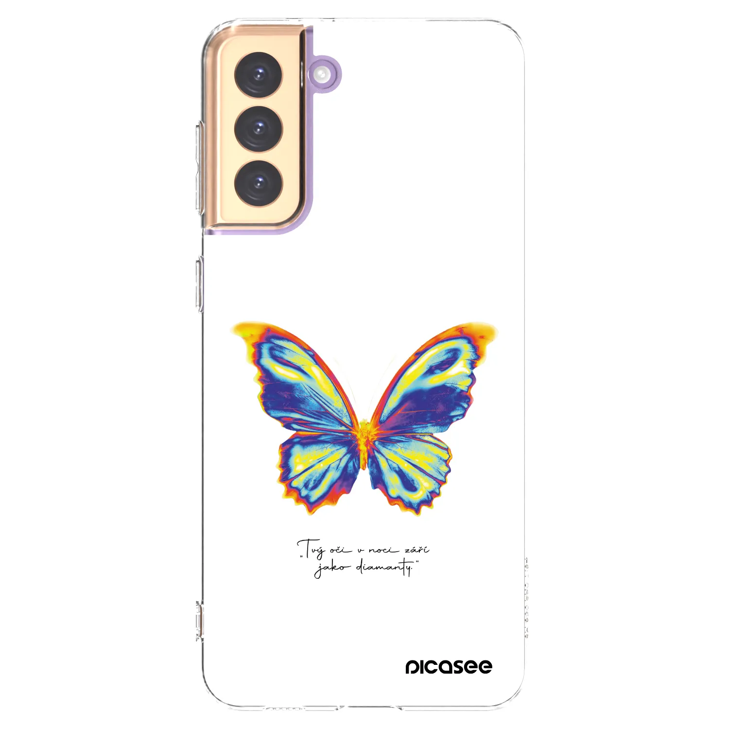 Picasee silikonowe przeźroczyste etui na Samsung Galaxy S21+ 5G G996F - Diamanty White