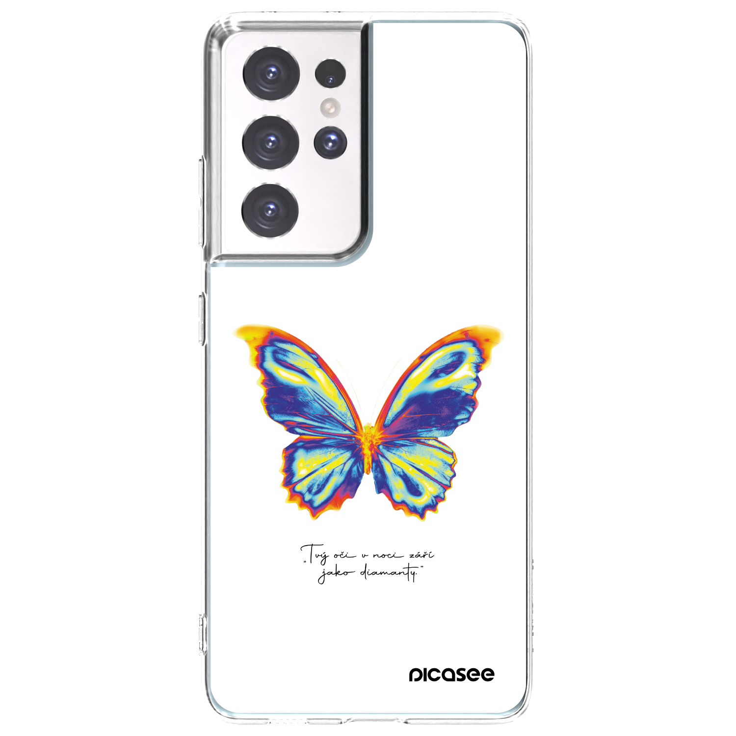 Picasee silikonowe przeźroczyste etui na Samsung Galaxy S21 Ultra 5G G998B - Diamanty White