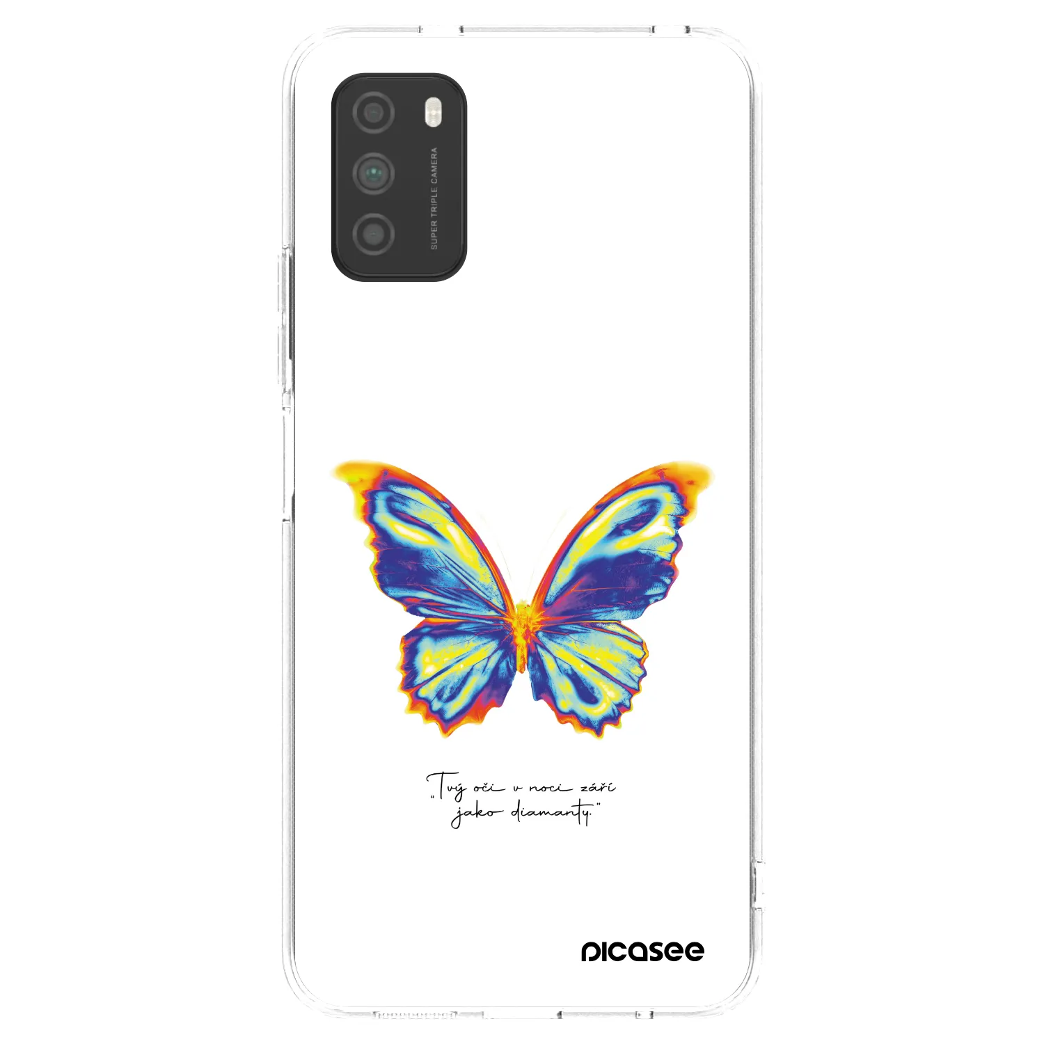 Picasee silikonowe przeźroczyste etui na Xiaomi Poco M3 - Diamanty White