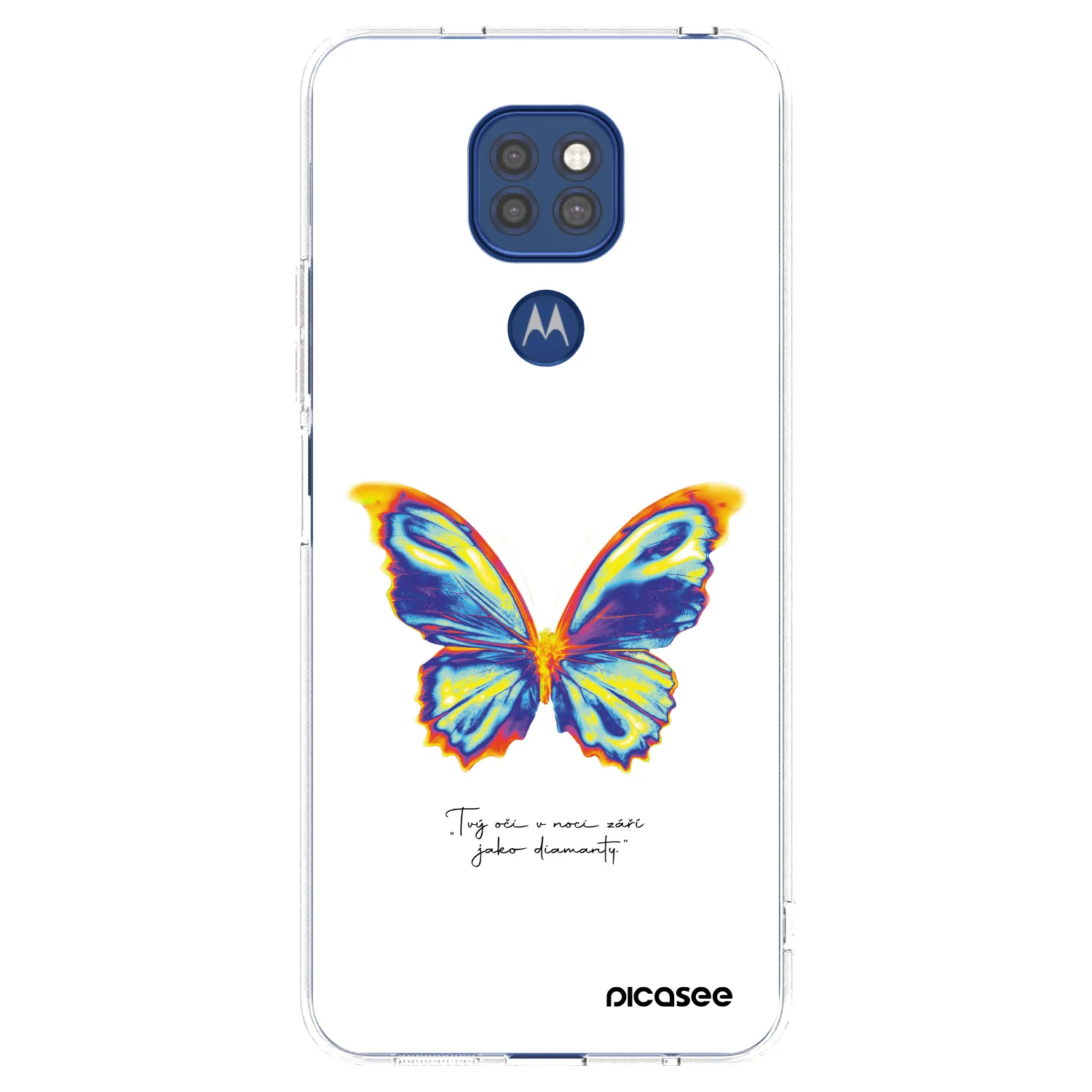 Picasee silikonowe przeźroczyste etui na Motorola Moto G9 Play - Diamanty White