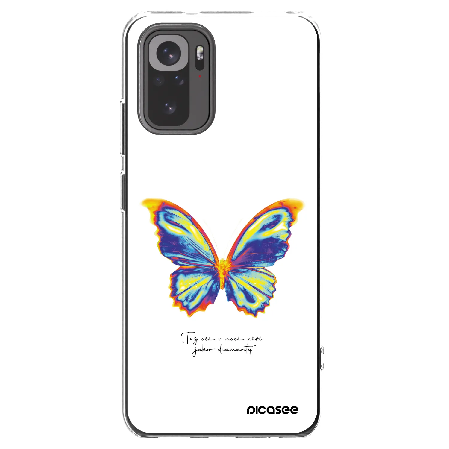 Picasee silikonowe przeźroczyste etui na Xiaomi Redmi Note 10 - Diamanty White