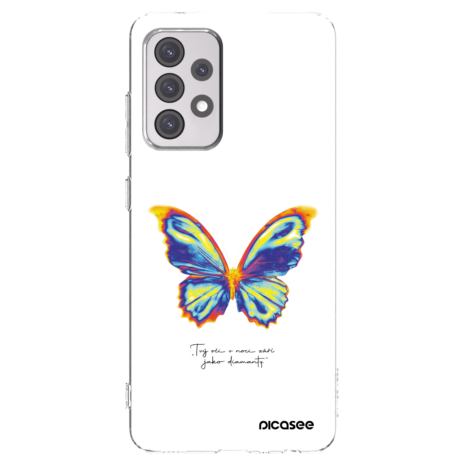 Picasee silikonowe przeźroczyste etui na Samsung Galaxy A52 5G A525F - Diamanty White