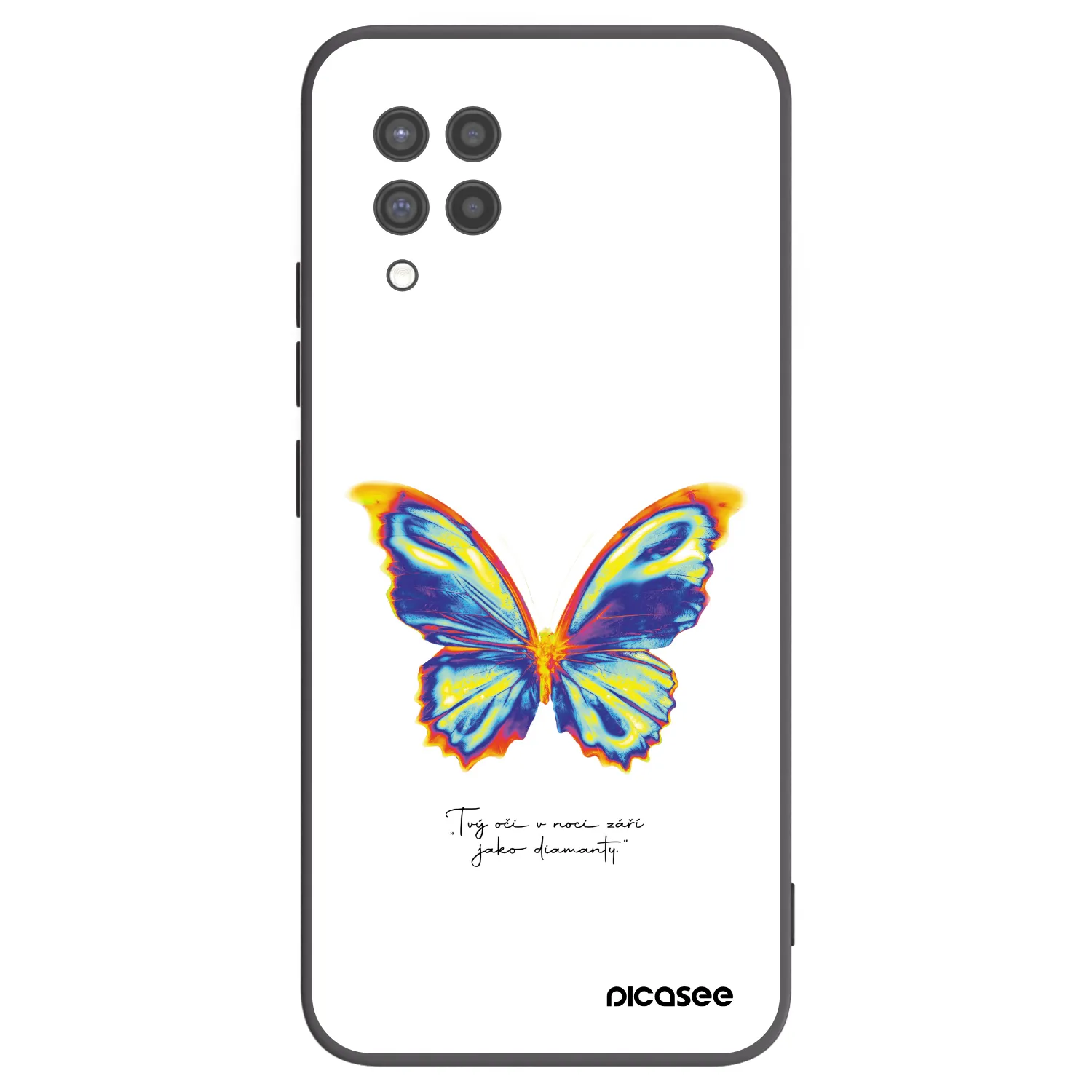 Picasee silikonowe czarne etui na Samsung Galaxy A42 A426B - Diamanty White