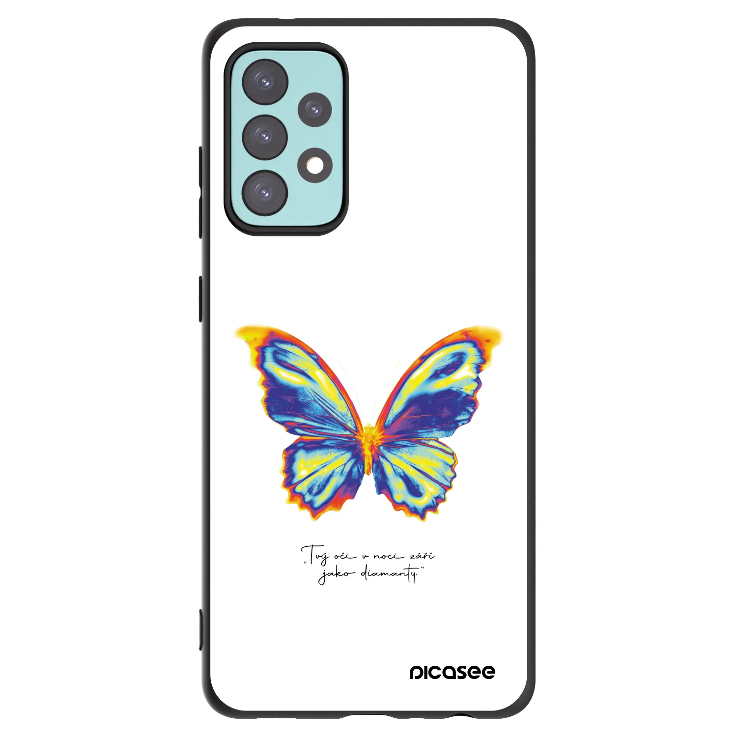 Picasee silikonowe czarne etui na Samsung Galaxy A72 A725F - Diamanty White