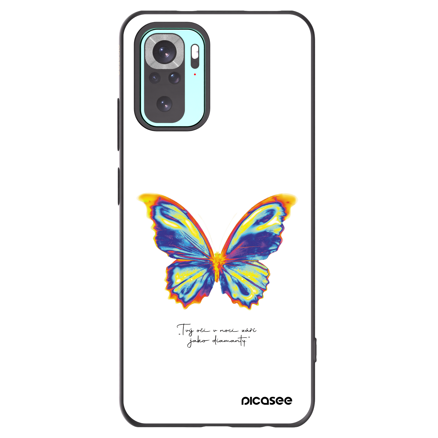 Picasee silikonowe czarne etui na Xiaomi Redmi Note 10 Pro - Diamanty White