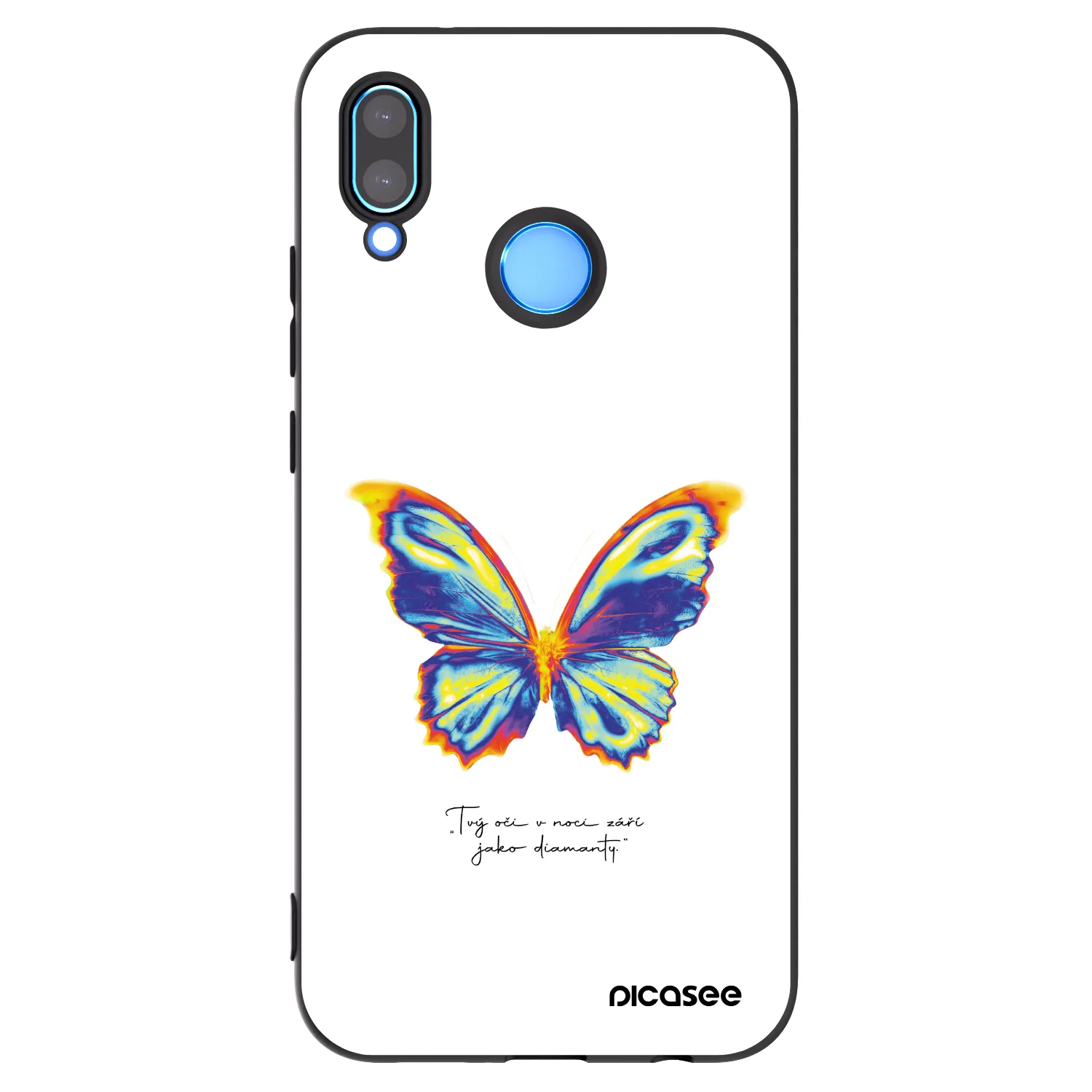 Picasee silikonowe czarne etui na Huawei P20 Lite - Diamanty White