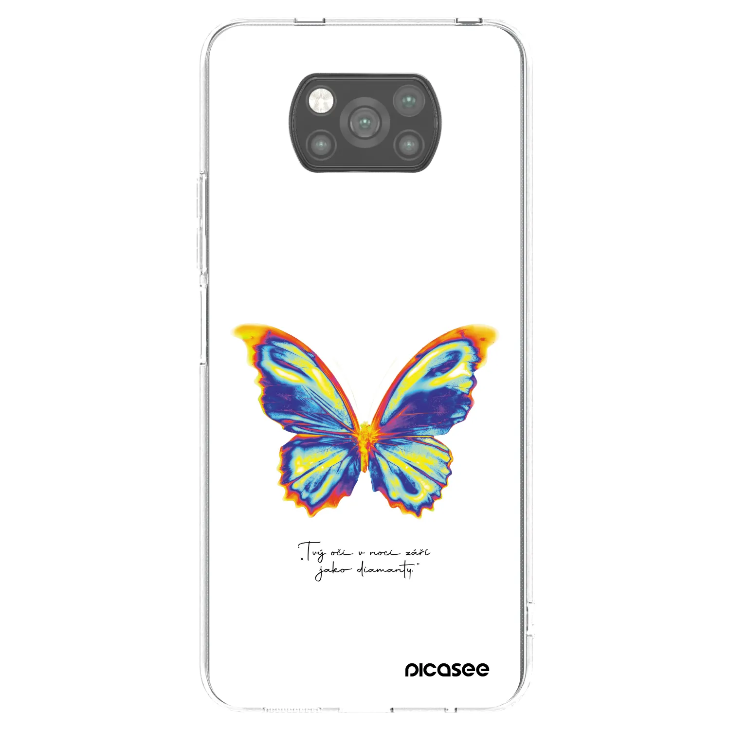Picasee silikonowe czarne etui na Xiaomi Poco X3 Pro - Diamanty White