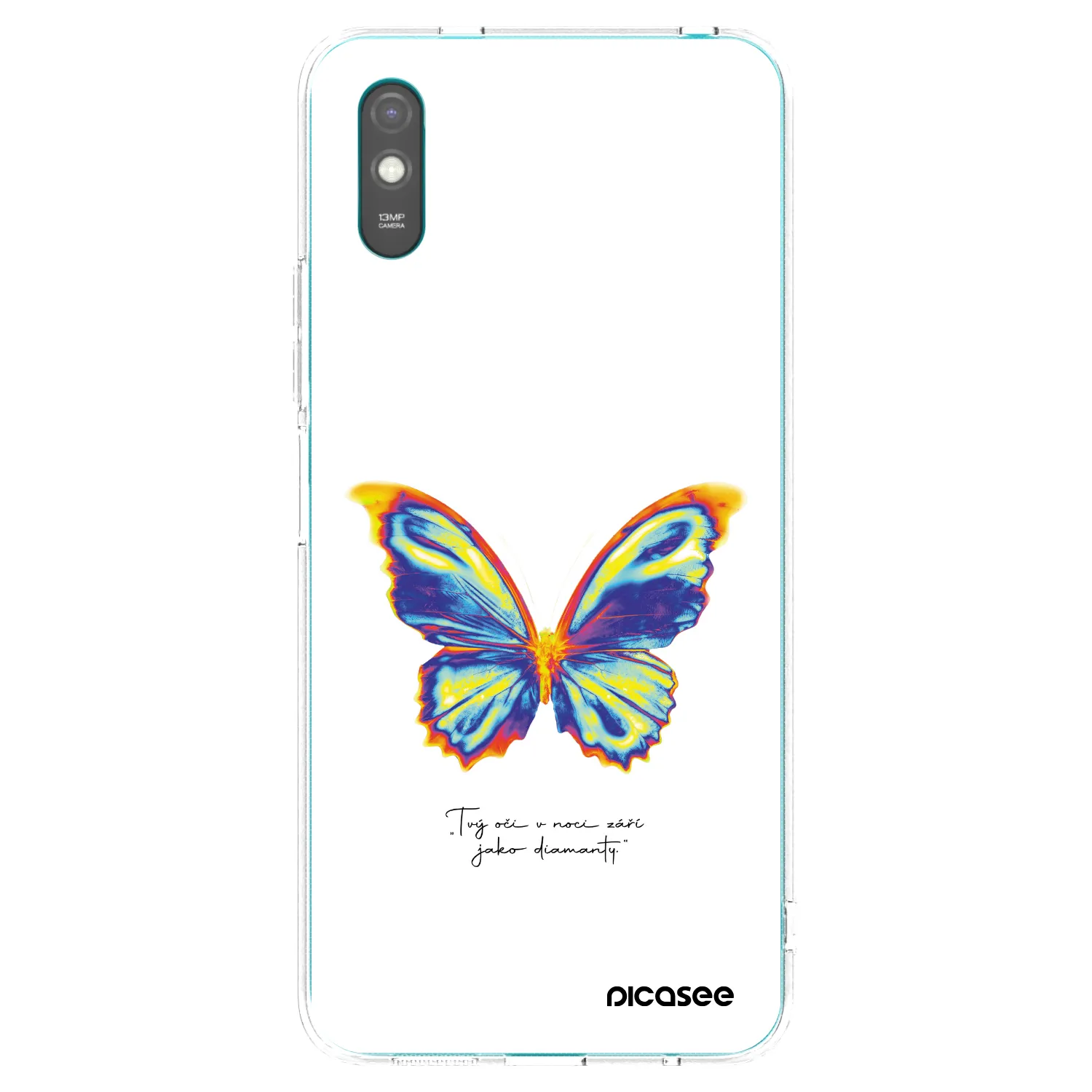 Picasee silikonowe przeźroczyste etui na Xiaomi Redmi 9AT - Diamanty White