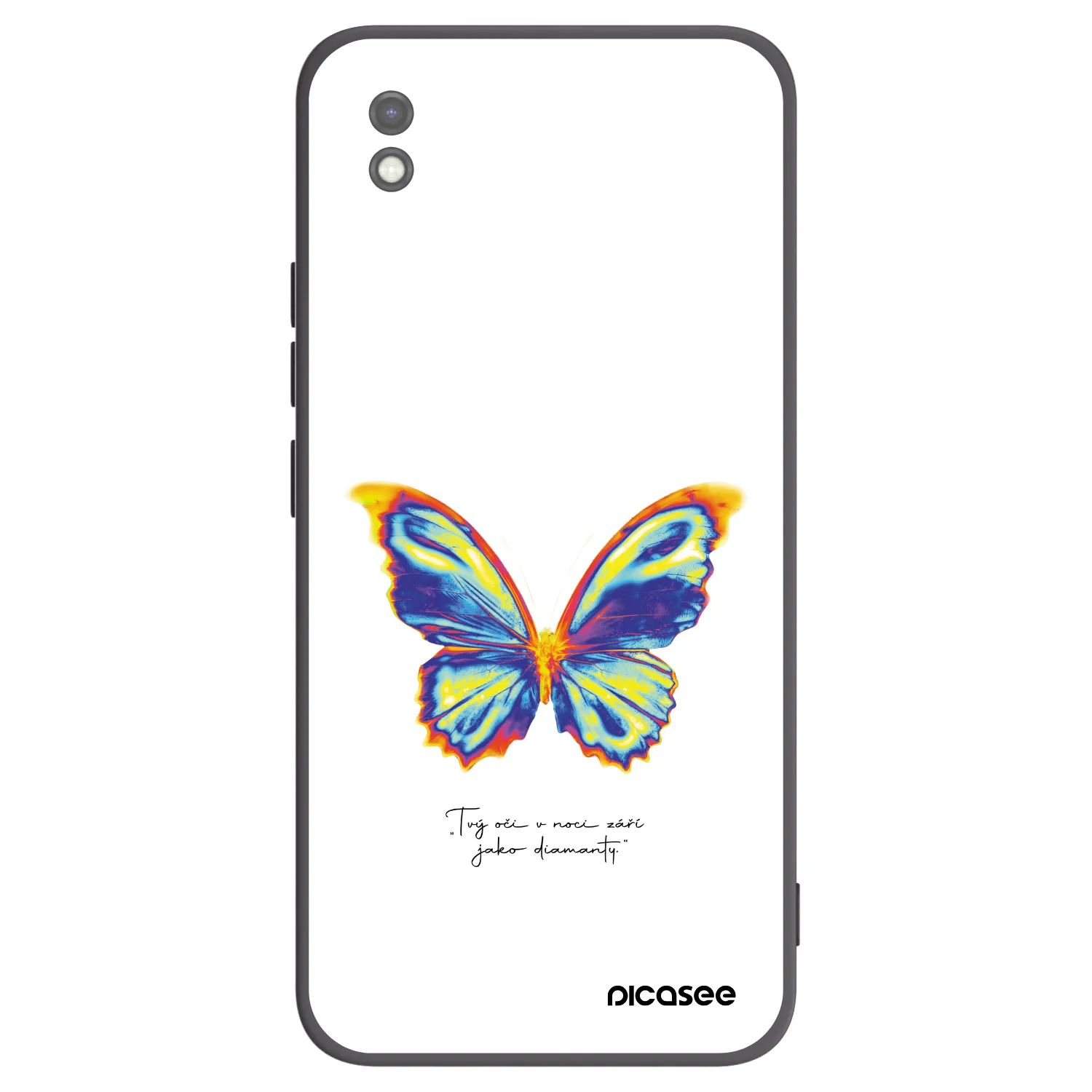 Picasee silikonowe czarne etui na Xiaomi Redmi 9AT - Diamanty White