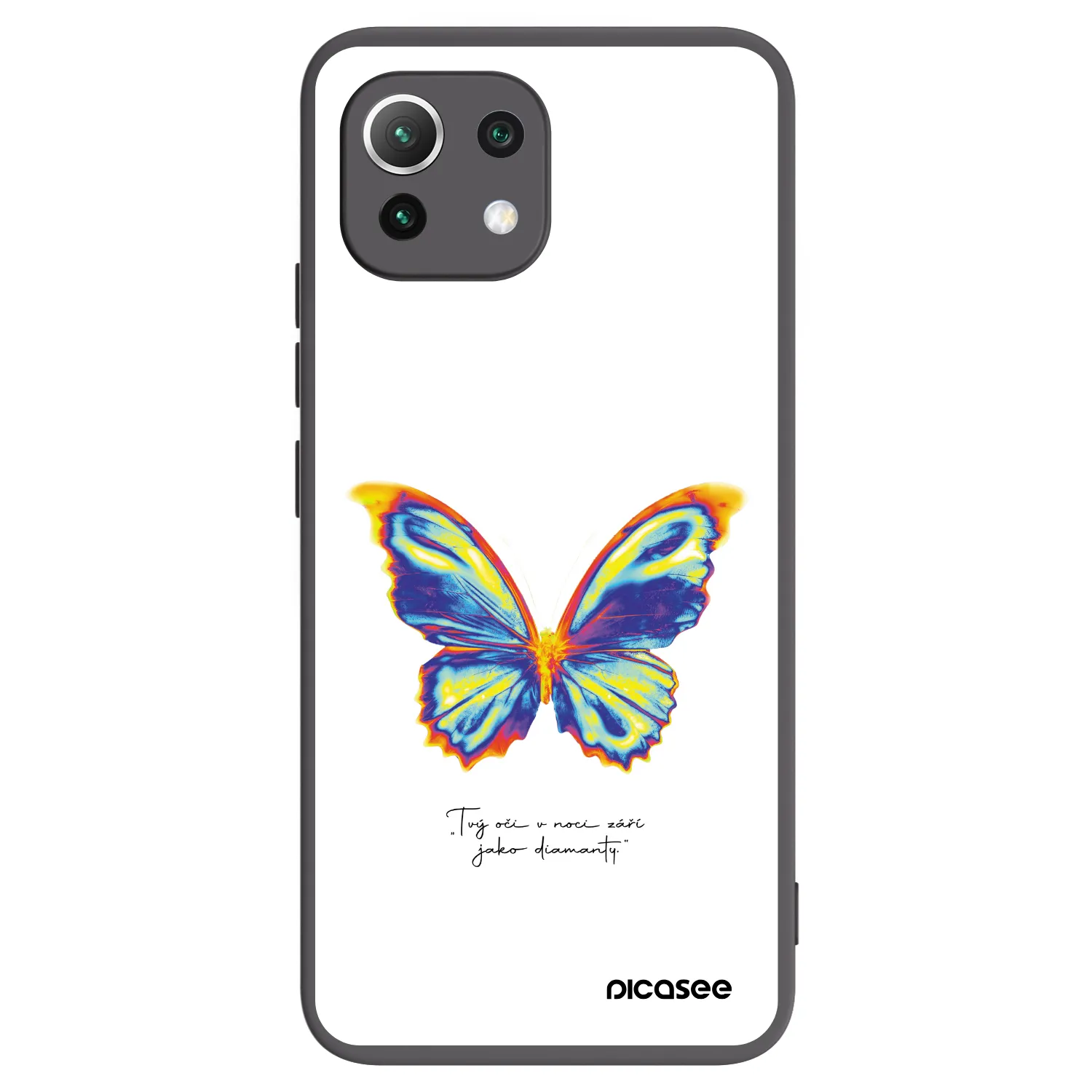 Picasee silikonowe czarne etui na Xiaomi Mi 11 Lite - Diamanty White
