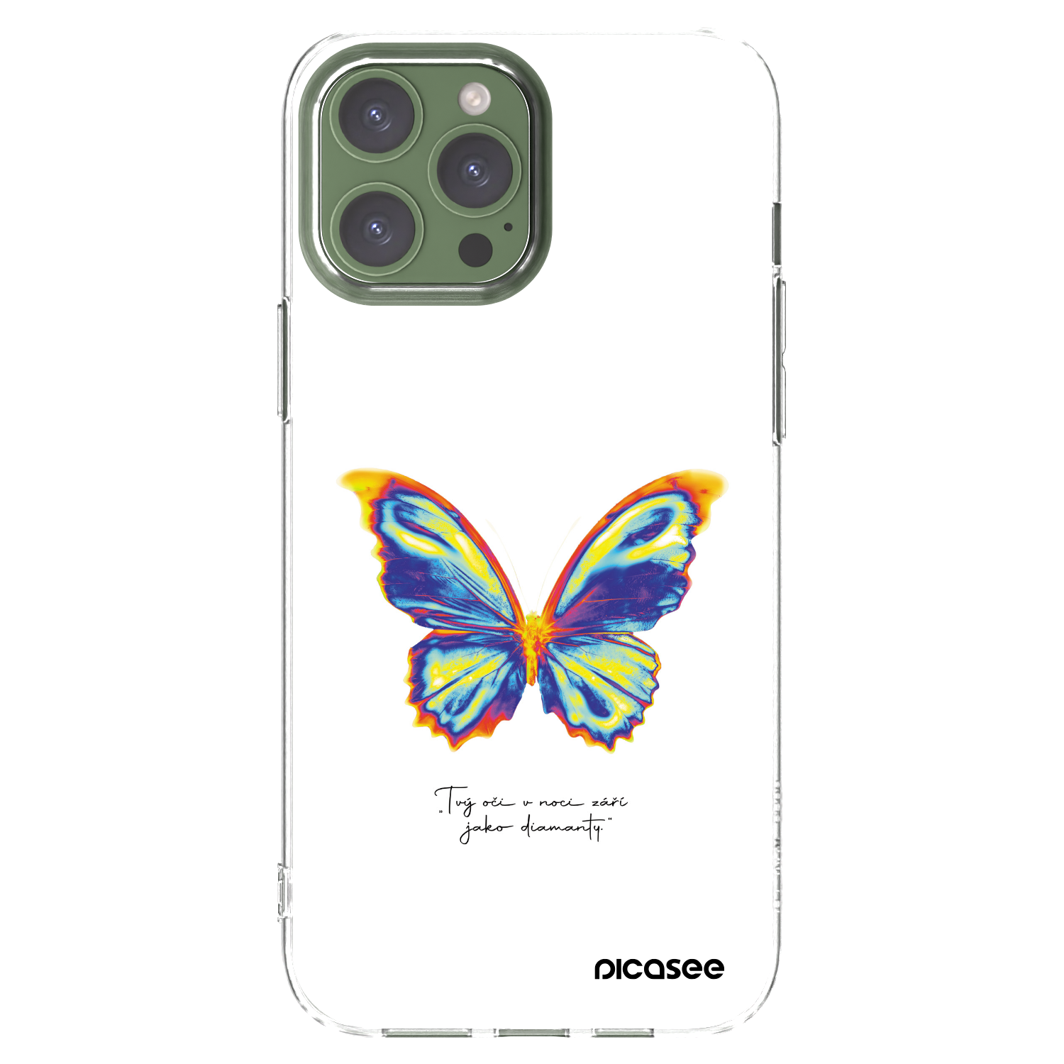 Picasee silikonowe przeźroczyste etui na Apple iPhone 13 Pro Max - Diamanty White