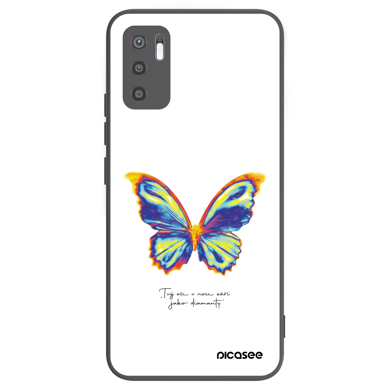 Picasee silikonowe czarne etui na Xiaomi Redmi Note 10 5G - Diamanty White