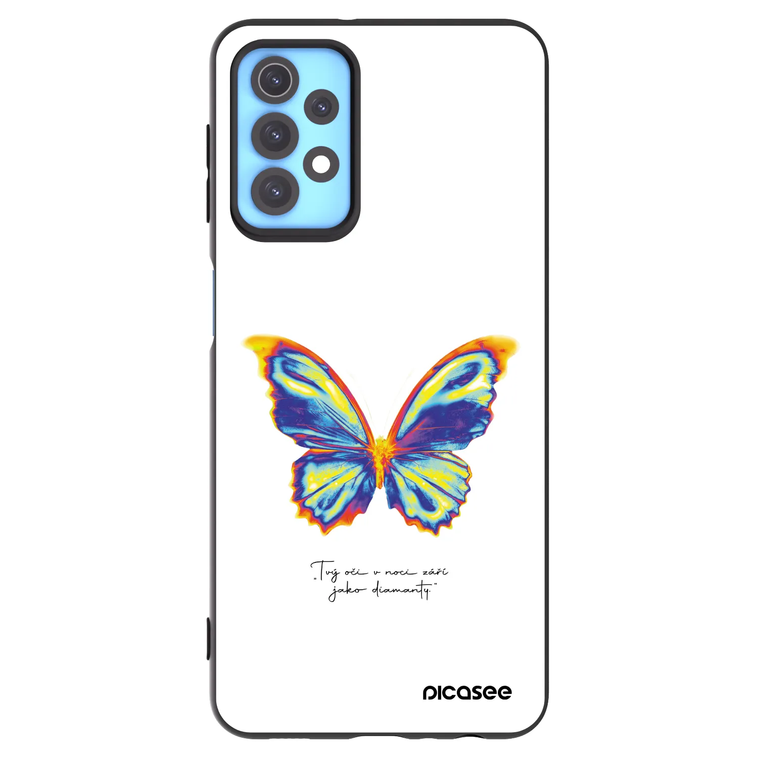 Picasee silikonowe czarne etui na Samsung Galaxy A32 4G SM-A325F - Diamanty White