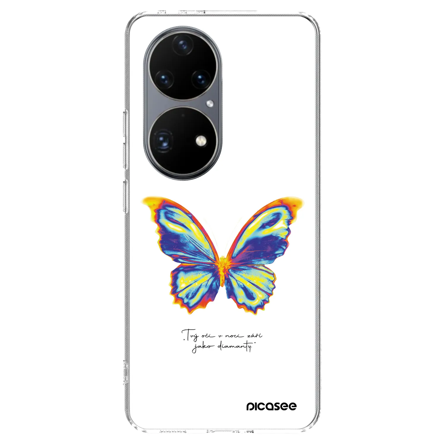 Picasee silikonowe przeźroczyste etui na Huawei P50 - Diamanty White