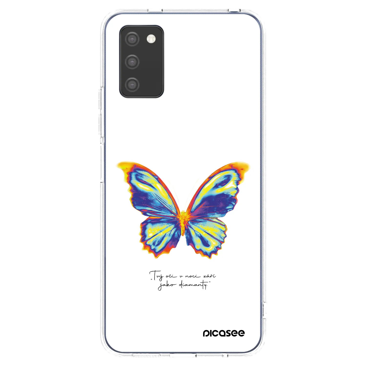 Picasee silikonowe przeźroczyste etui na Samsung Galaxy A02s A025G - Diamanty White