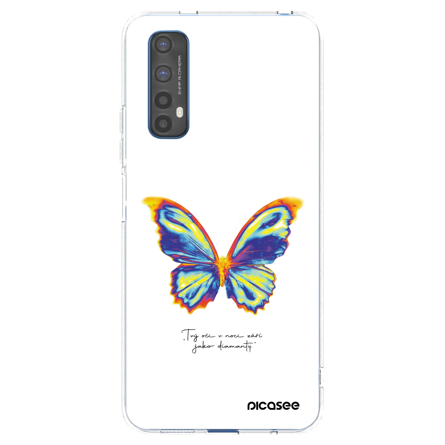Picasee silikonowe przeźroczyste etui na Realme 7 - Diamanty White