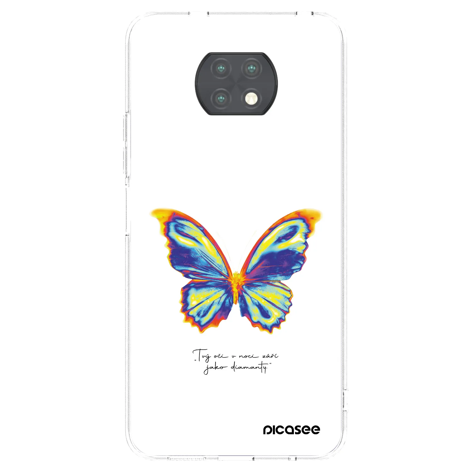 Picasee silikonowe przeźroczyste etui na Xiaomi Redmi Note 9T - Diamanty White