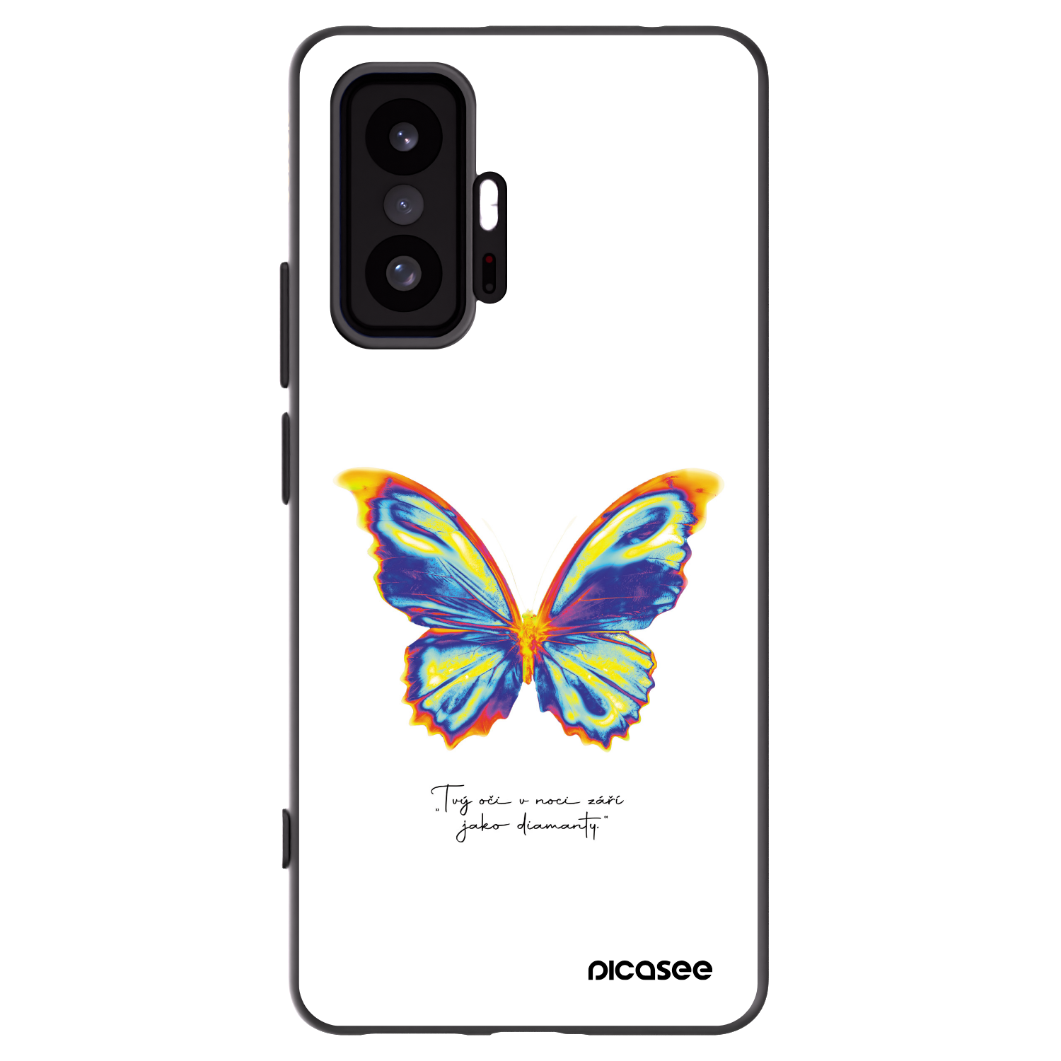 Picasee silikonowe czarne etui na Xiaomi 11T - Diamanty White