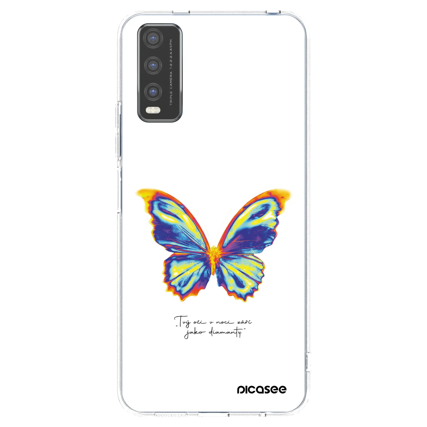 Picasee silikonowe przeźroczyste etui na Vivo Y20s - Diamanty White