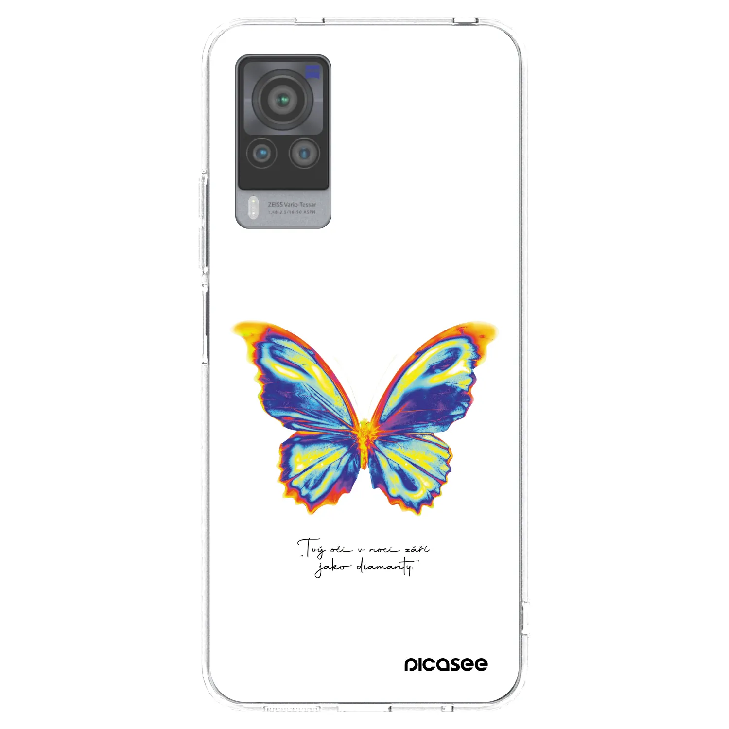 Picasee silikonowe przeźroczyste etui na Vivo X60 Pro 5G - Diamanty White