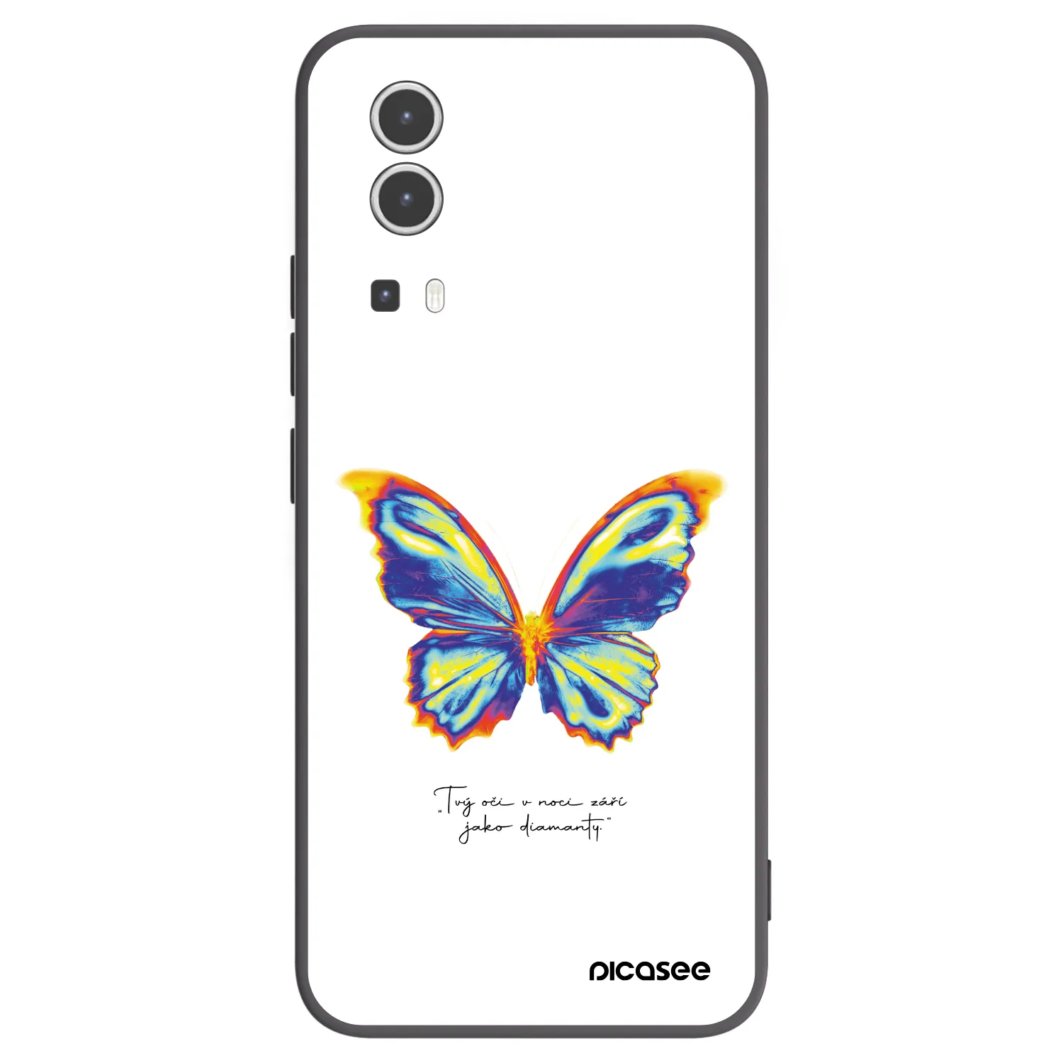 Picasee silikonowe czarne etui na Vivo Y72 5G - Diamanty White