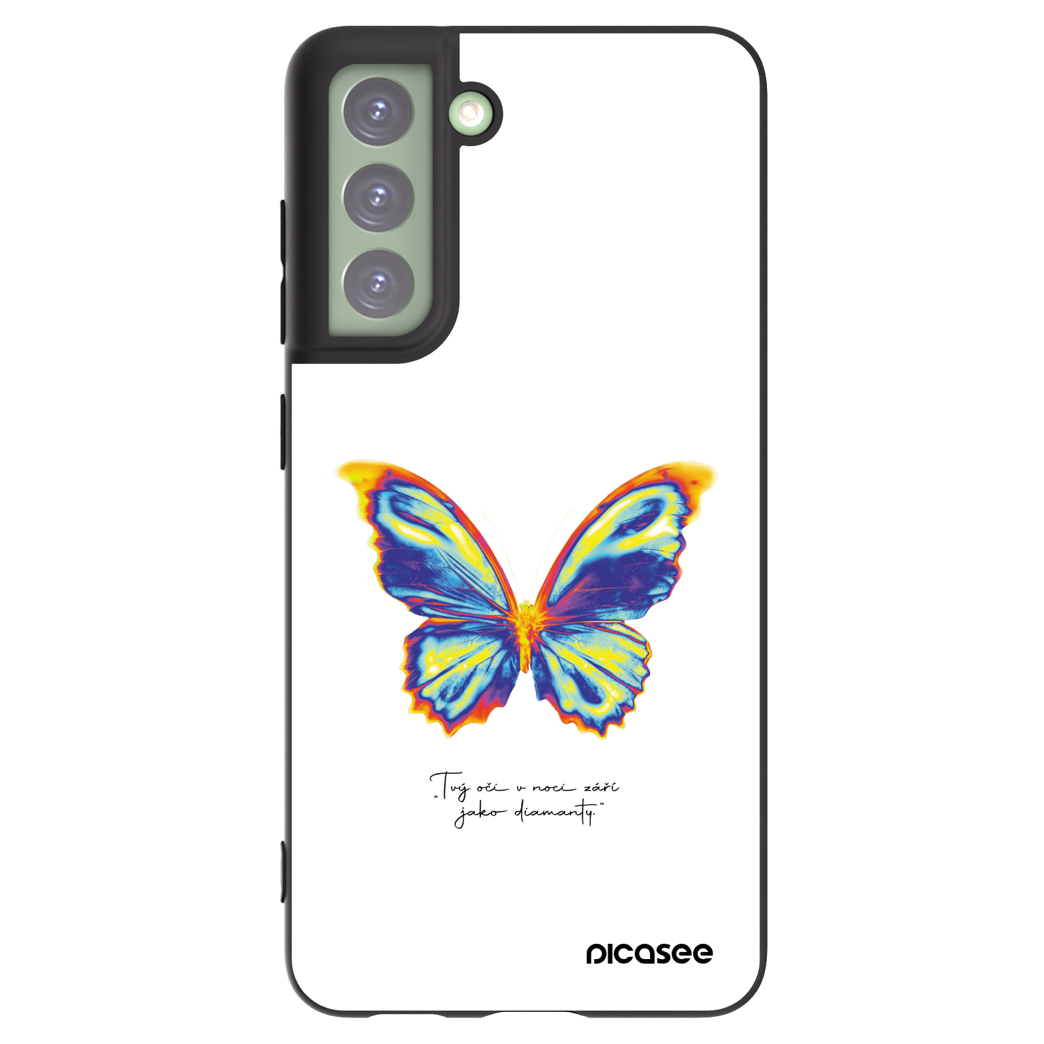 Picasee silikonowe czarne etui na Samsung Galaxy S21 FE 5G - Diamanty White
