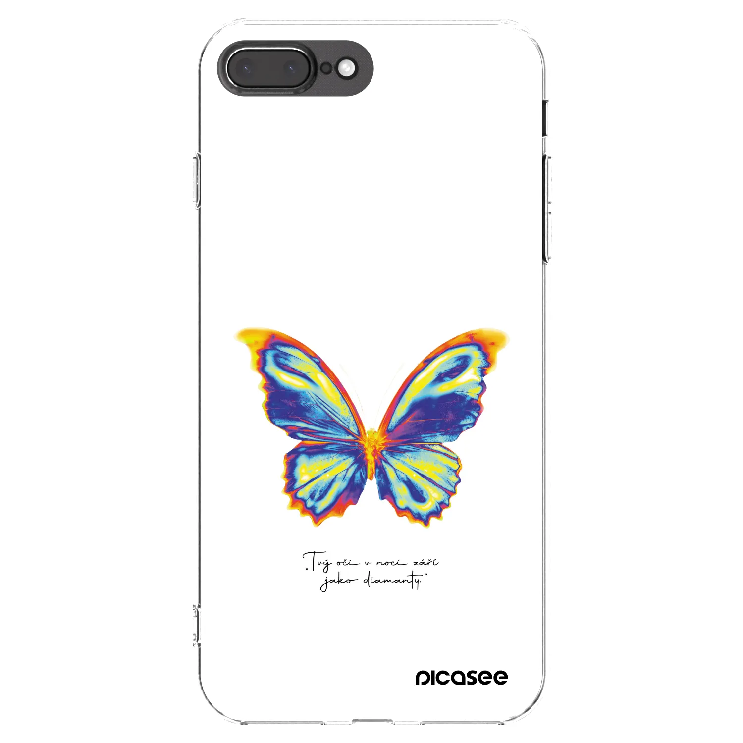 Picasee silikonowe przeźroczyste etui na Apple iPhone 7 Plus - Diamanty White