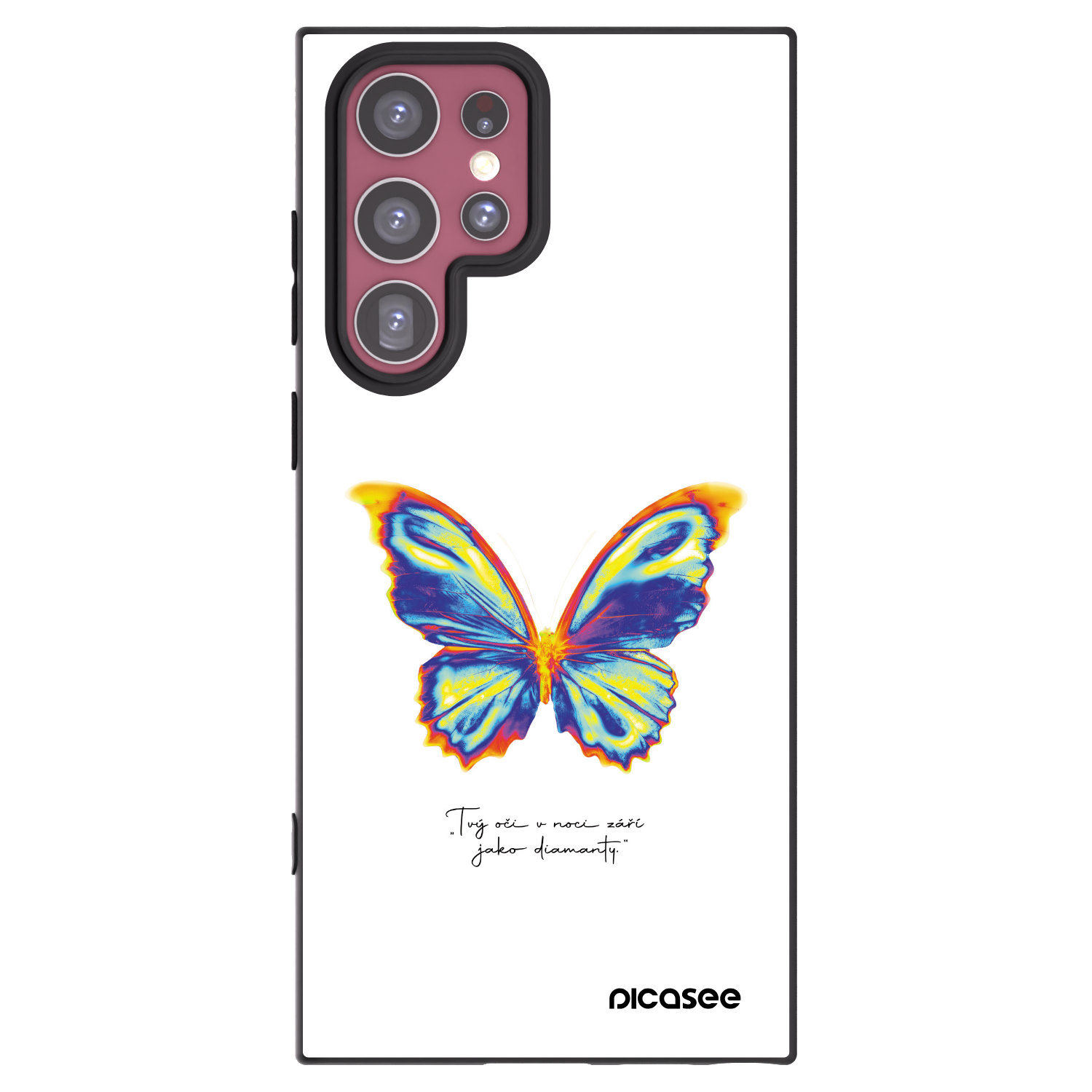 Picasee silikonowe czarne etui na Samsung Galaxy S22 Ultra 5G - Diamanty White