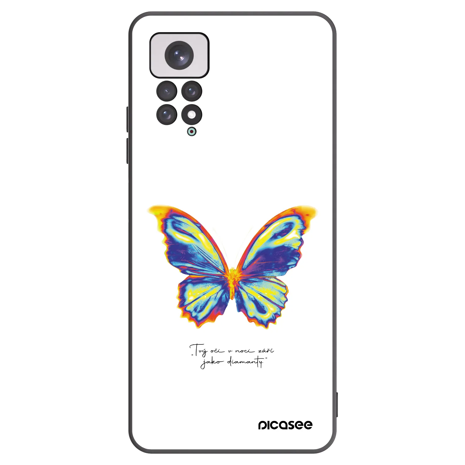 Picasee silikonowe czarne etui na Xiaomi Redmi Note 11 - Diamanty White