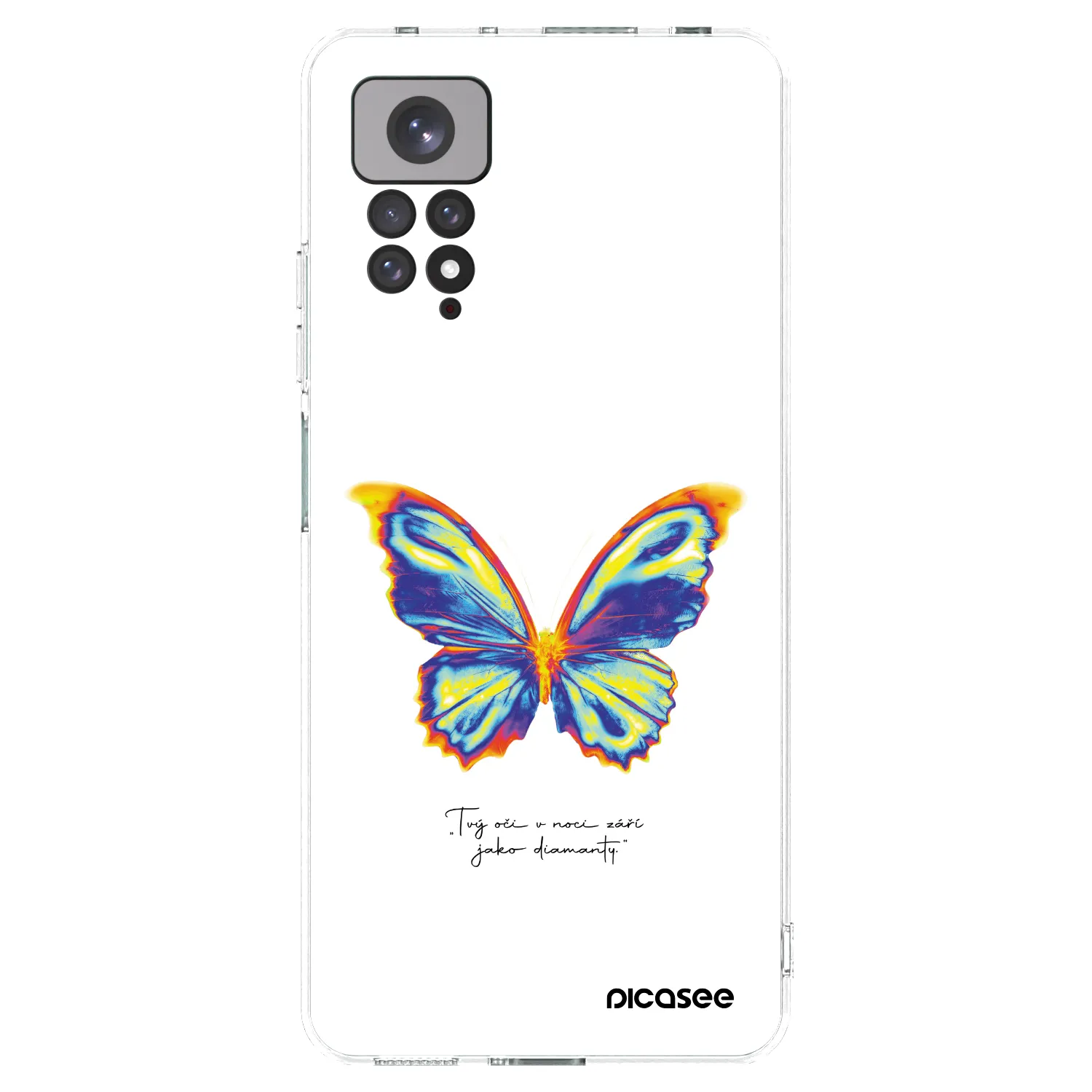 Picasee silikonowe przeźroczyste etui na Xiaomi Redmi Note 11S 4G - Diamanty White
