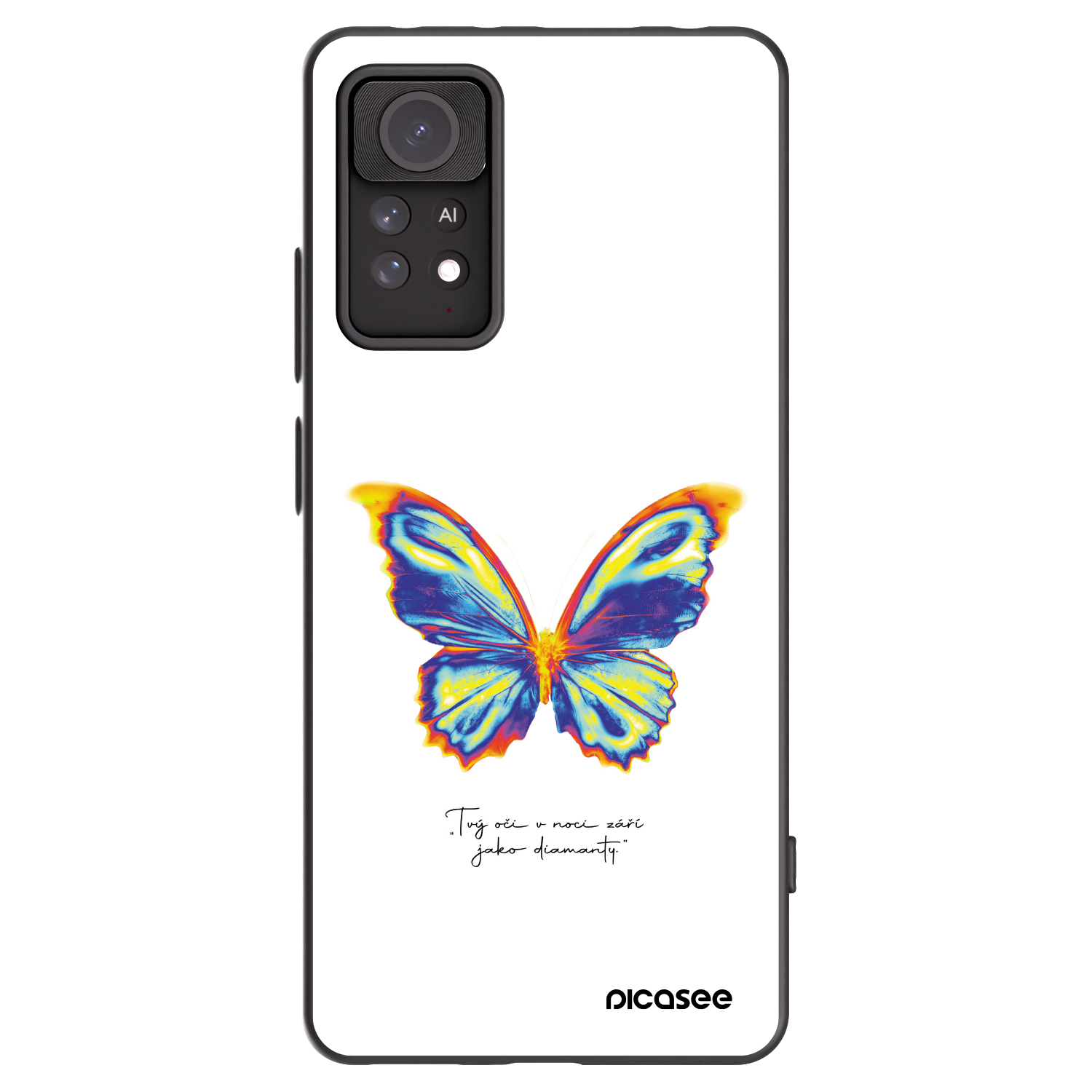 Picasee silikonowe czarne etui na Xiaomi Redmi Note 11 Pro 5G - Diamanty White