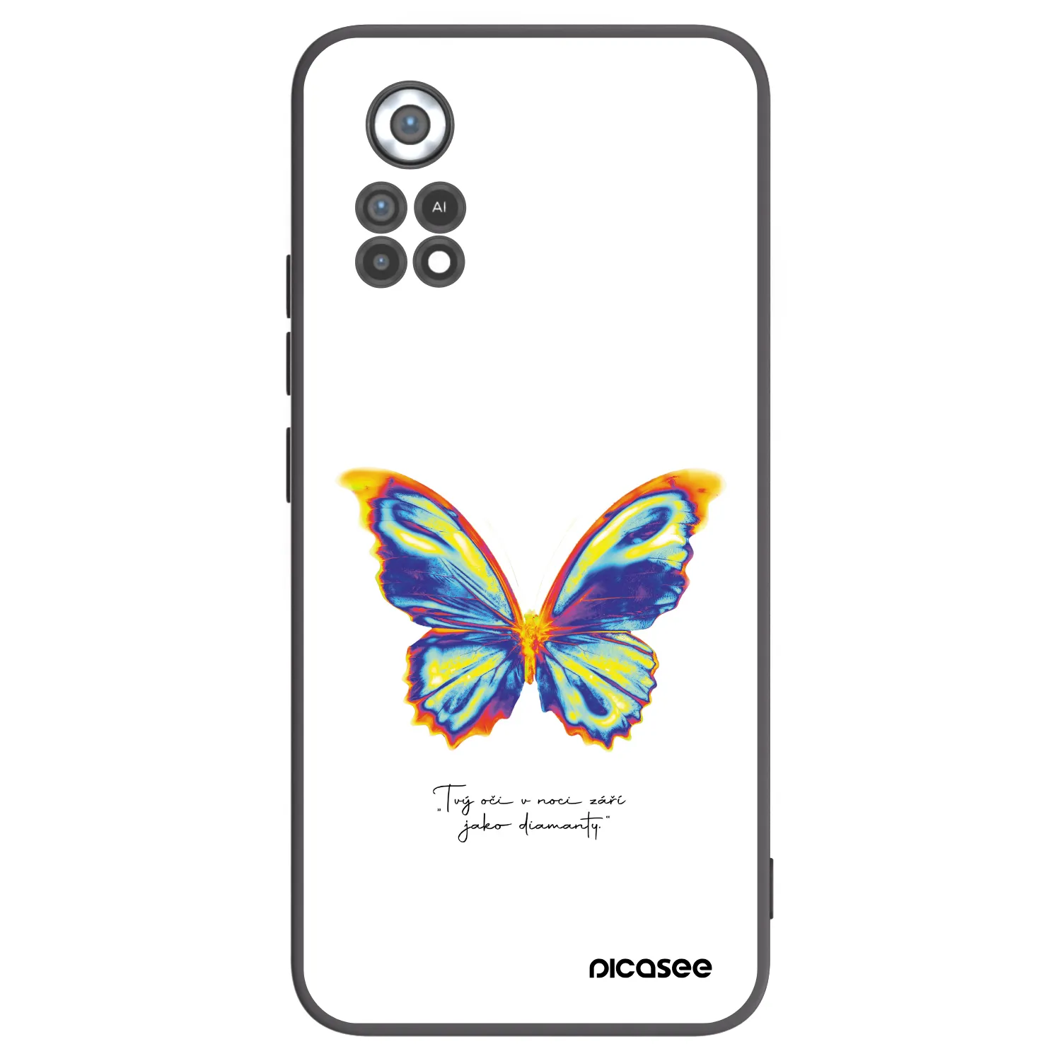 Picasee silikonowe czarne etui na Xiaomi Poco X4 Pro 5G - Diamanty White