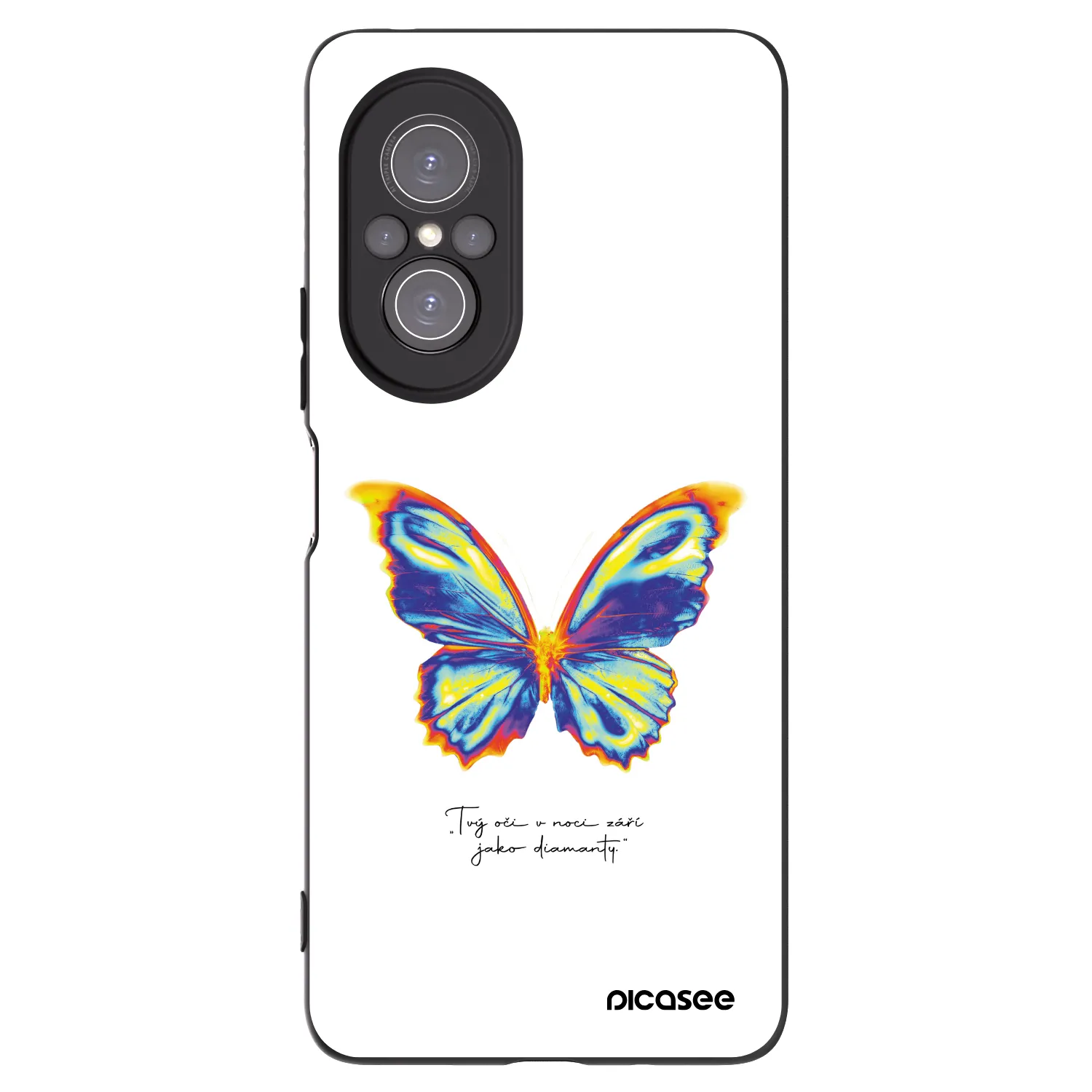 Picasee silikonowe czarne etui na Huawei Nova 9 SE - Diamanty White