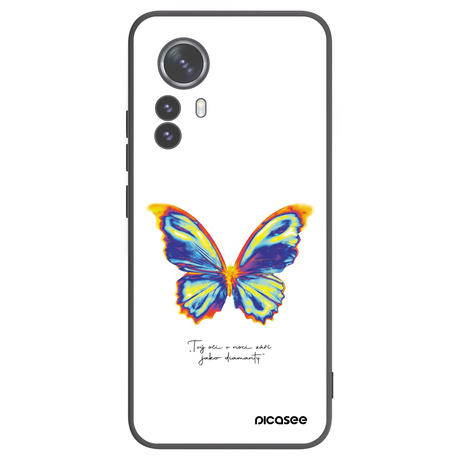 Picasee silikonowe czarne etui na Xiaomi 12 Pro - Diamanty White