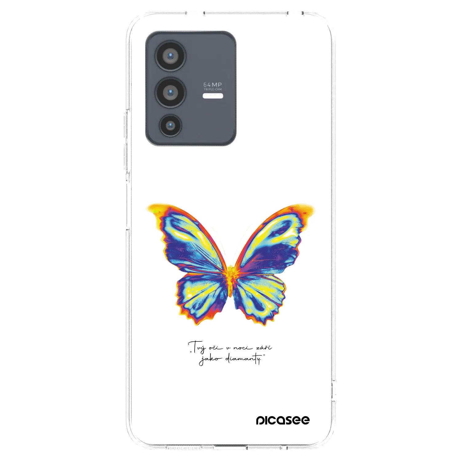 Picasee silikonowe przeźroczyste etui na Vivo V23 5G - Diamanty White