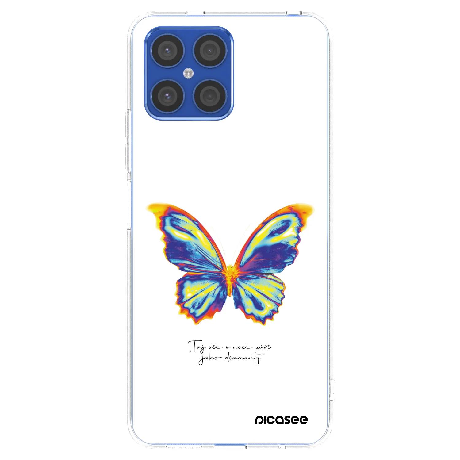 Picasee silikonowe przeźroczyste etui na Honor X8 4G - Diamanty White