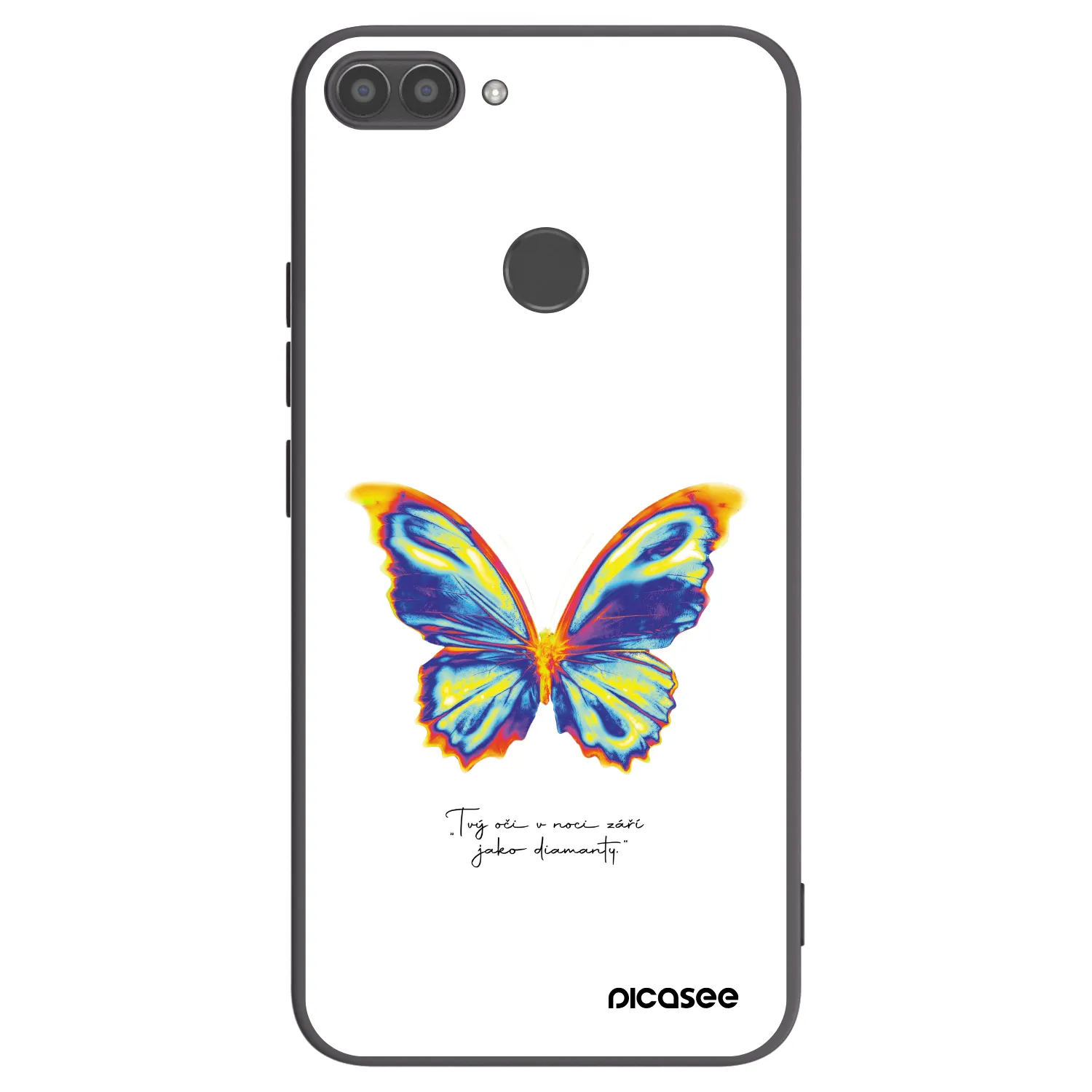 Picasee silikonowe czarne etui na Huawei P Smart - Diamanty White
