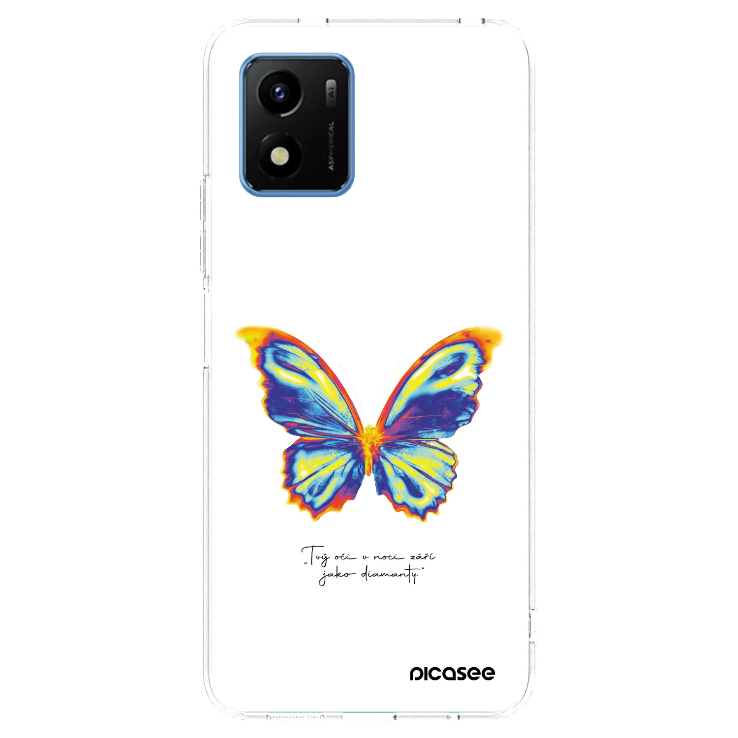 Picasee silikonowe przeźroczyste etui na Vivo Y01 - Diamanty White