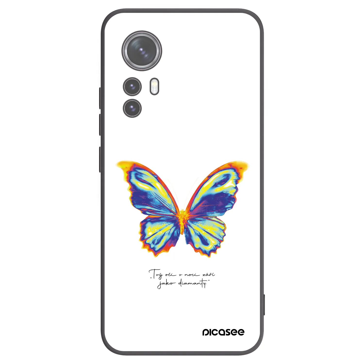 Picasee silikonowe czarne etui na Xiaomi 12X - Diamanty White