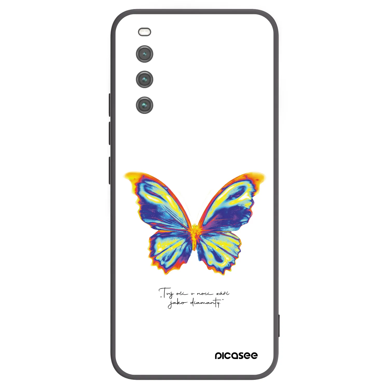Picasee silikonowe czarne etui na Sony Xperia 10 IV 5G - Diamanty White