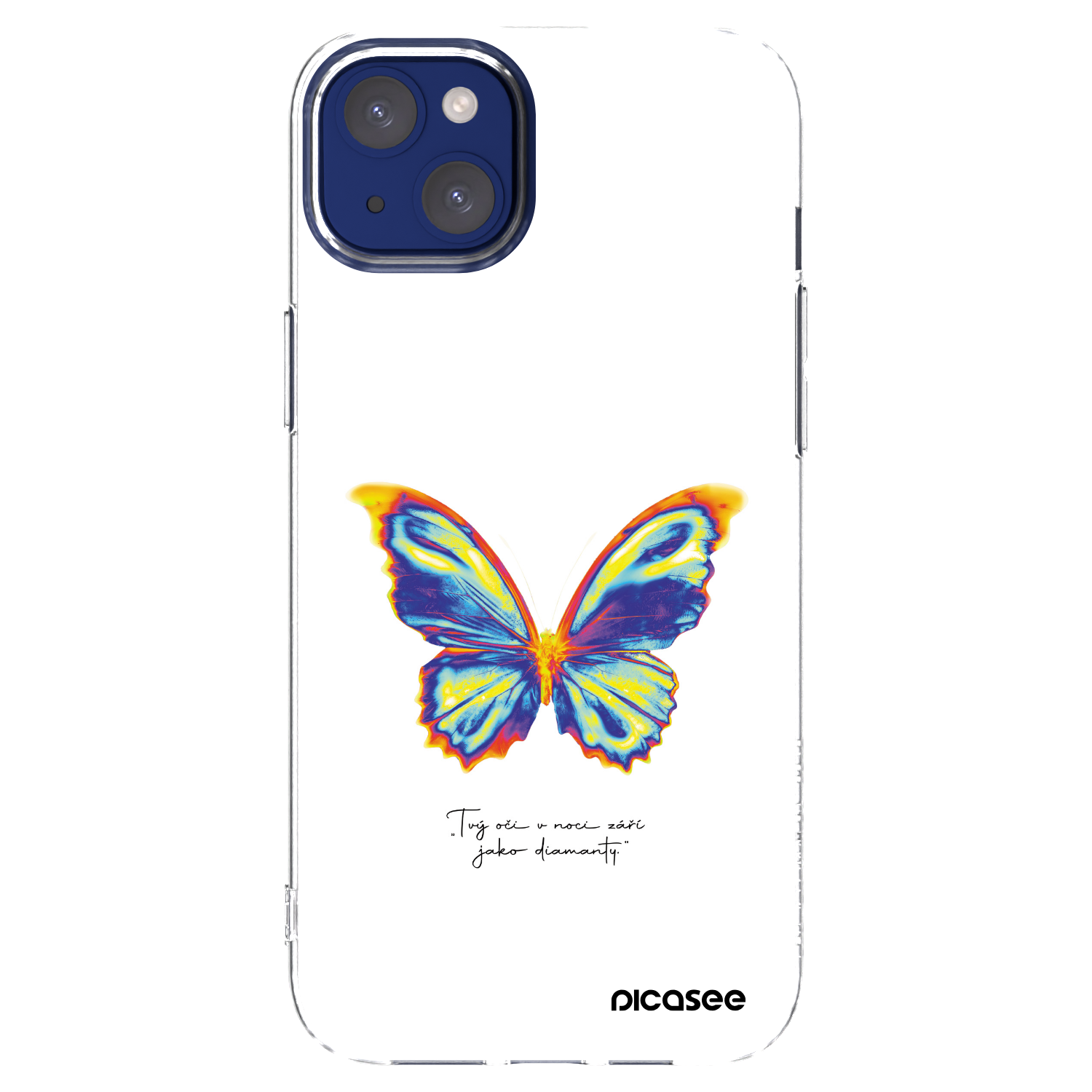 Picasee silikonowe przeźroczyste etui na Apple iPhone 14 Plus - Diamanty White