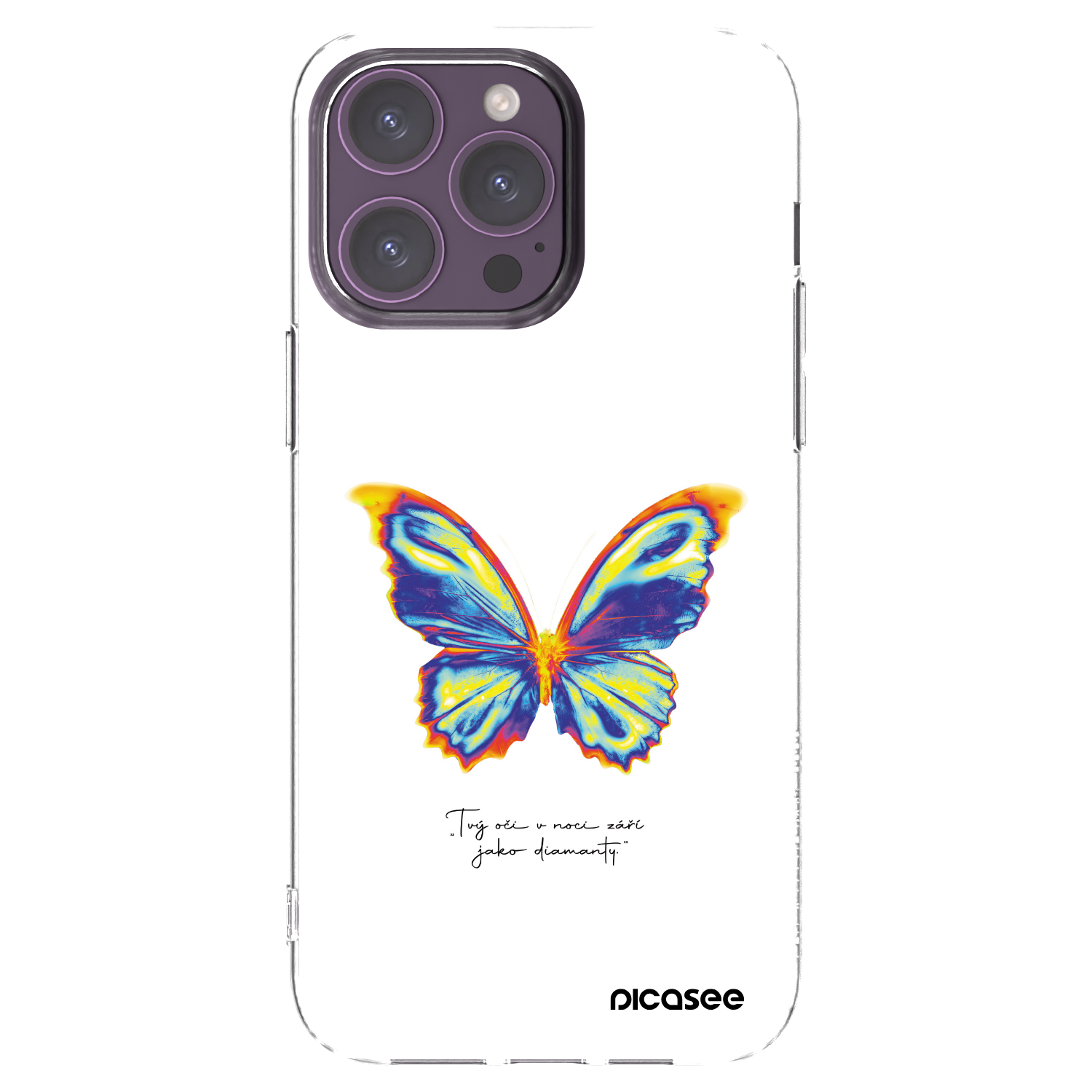Picasee silikonowe przeźroczyste etui na Apple iPhone 14 Pro Max - Diamanty White