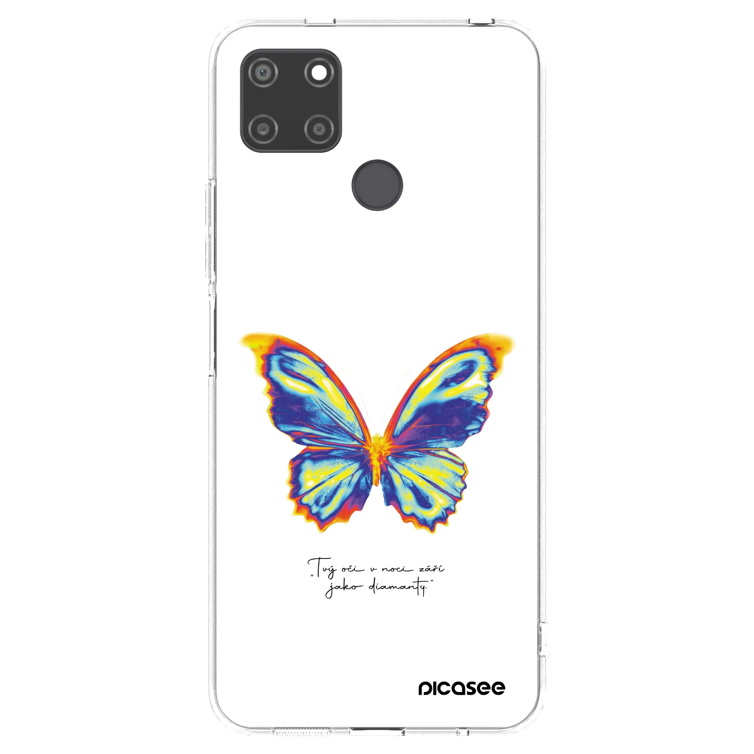 Picasee silikonowe przeźroczyste etui na Realme C21Y - Diamanty White