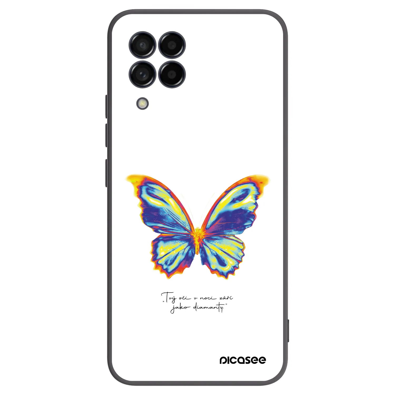 Picasee silikonowe czarne etui na Samsung Galaxy M53 5G - Diamanty White