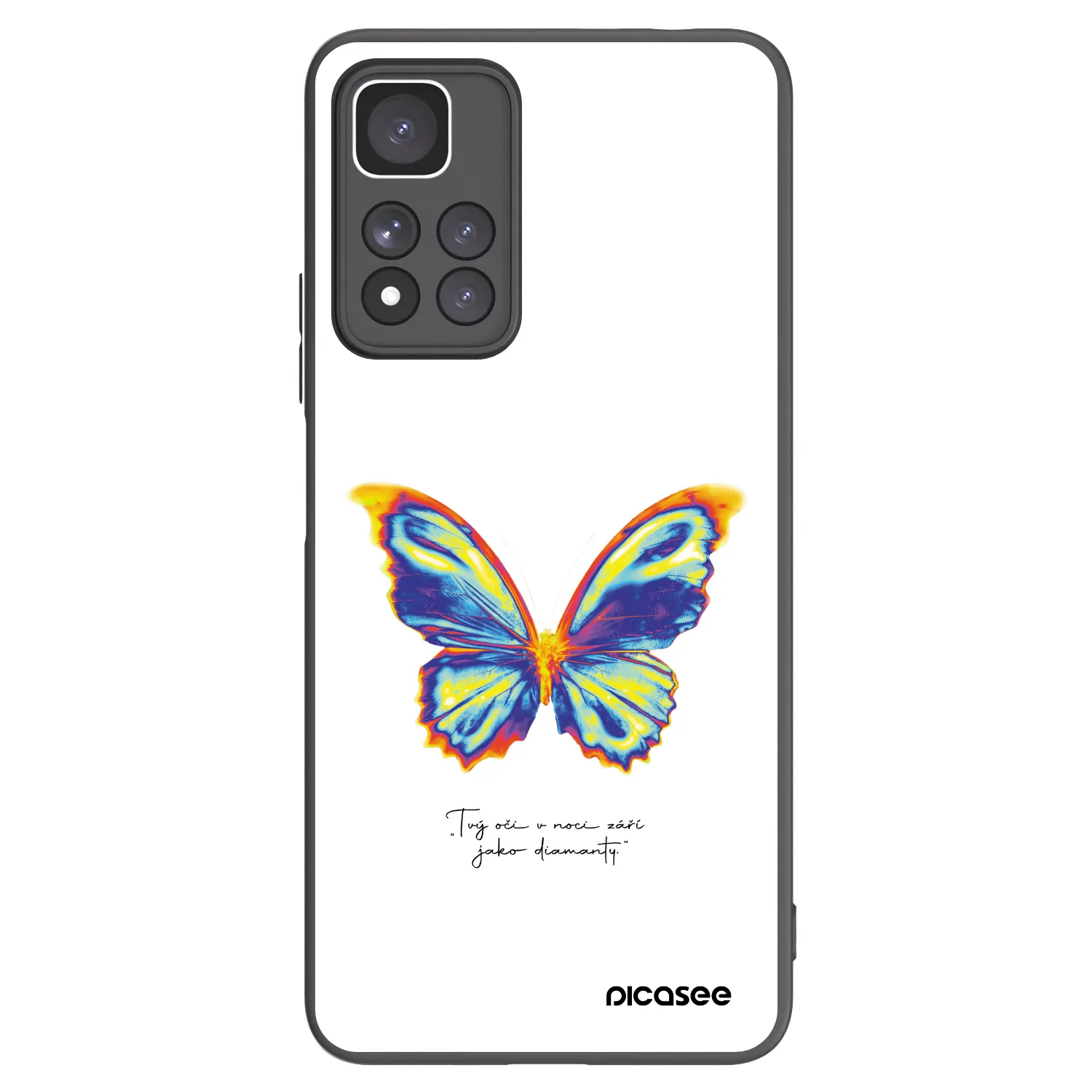 Picasee silikonowe czarne etui na Xiaomi Redmi Note 11 Pro+ 5G - Diamanty White