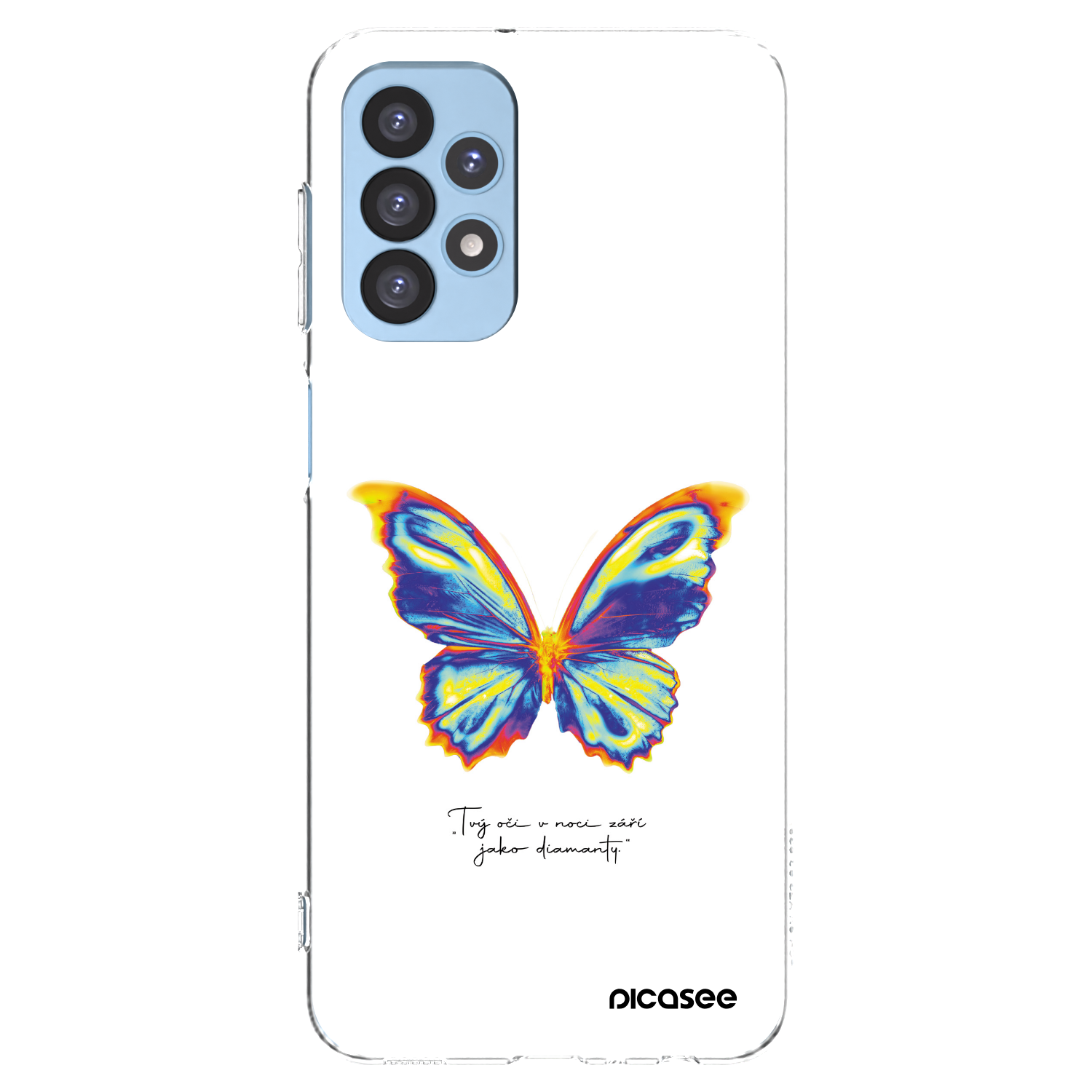 Picasee silikonowe przeźroczyste etui na Samsung Galaxy A23 A235F 4G - Diamanty White