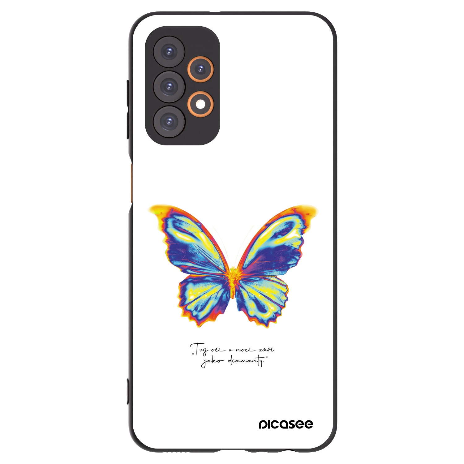 Picasee silikonowe czarne etui na Samsung Galaxy A23 A236B 5G - Diamanty White