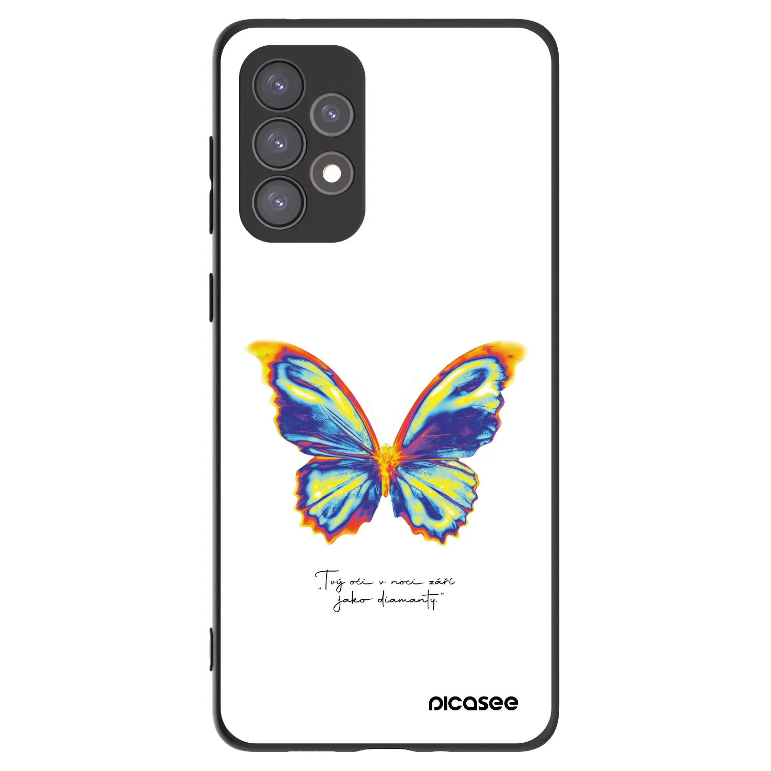 Picasee silikonowe czarne etui na Samsung Galaxy A73 5G - Diamanty White