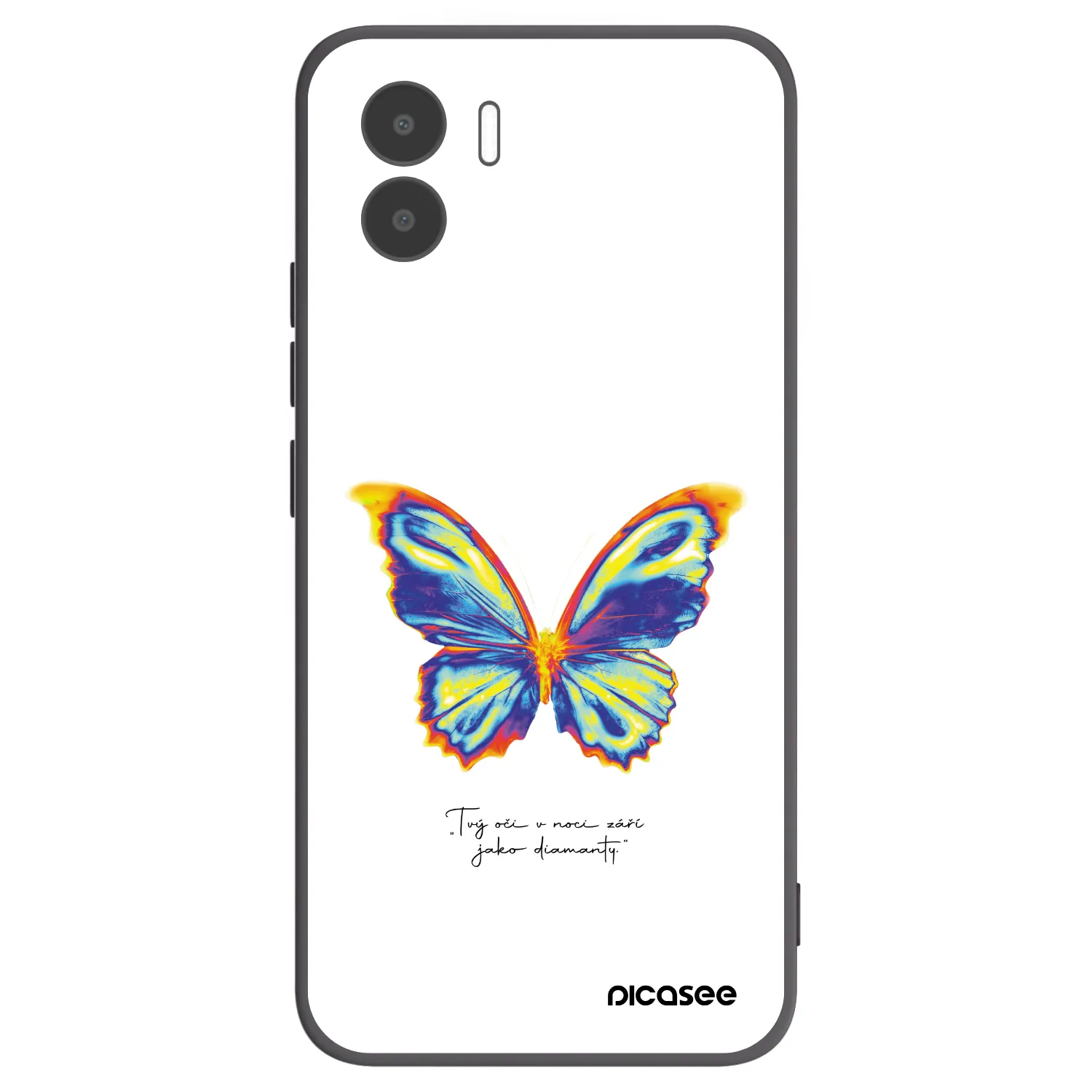 Picasee silikonowe czarne etui na Xiaomi Redmi A1 - Diamanty White